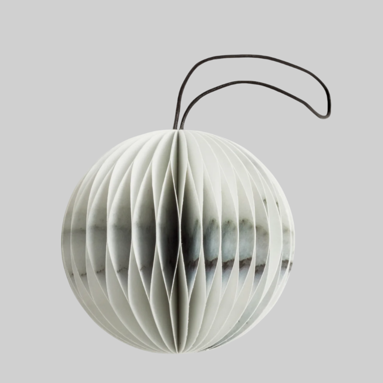 Holiday Ornament - paper scoop, marble (set of 6)