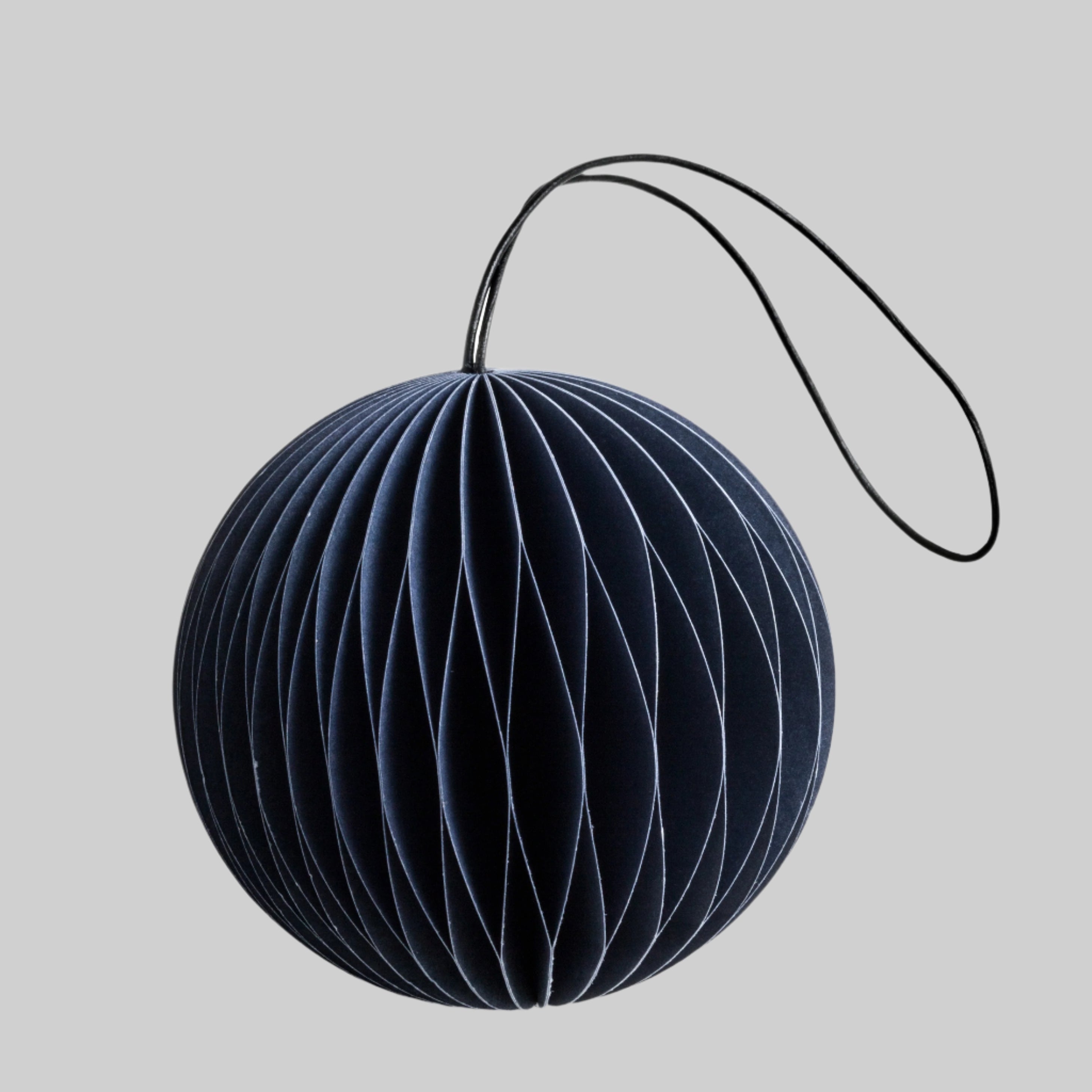 Holiday Ornament - paper scoop, midnight blue (box of 6)