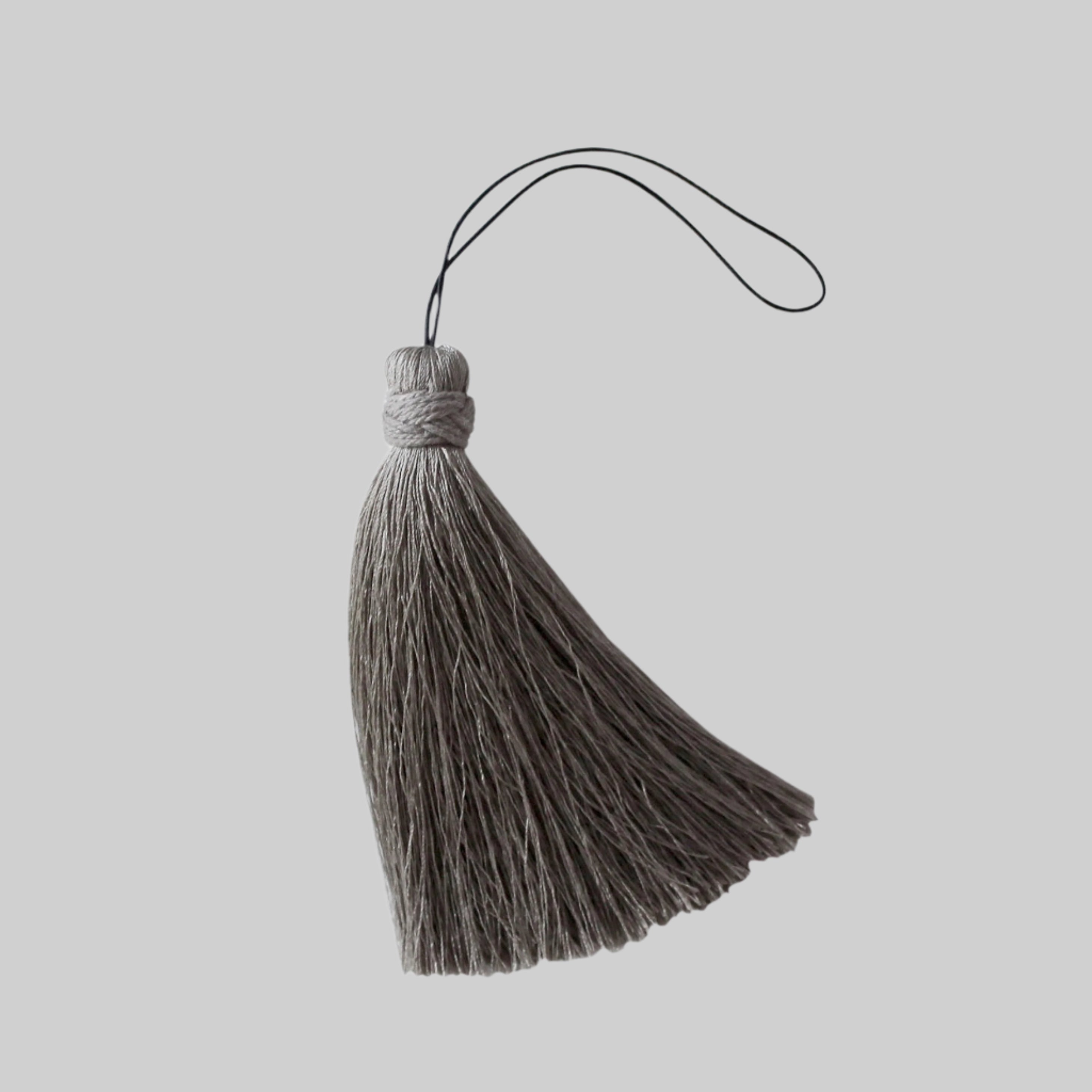 Holiday Ornament - tassel, nude grey. (box of 25)