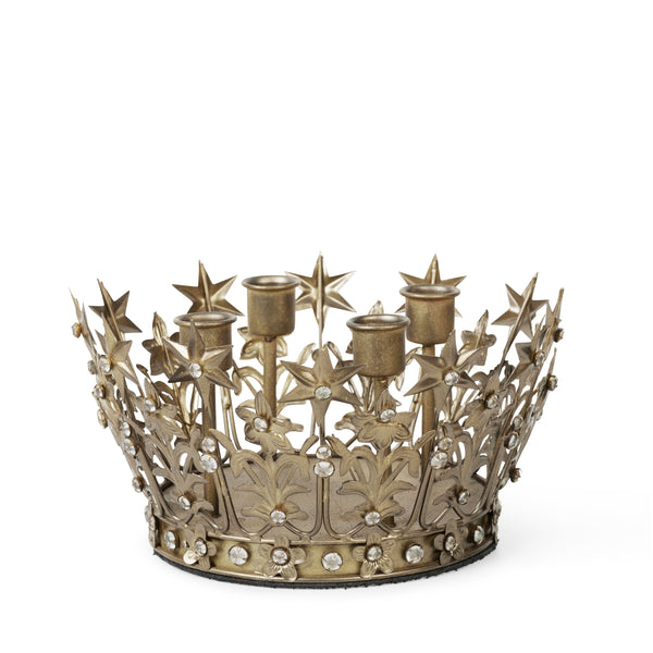 NOSTALGIA advent crown 4-candleholder, antique golden