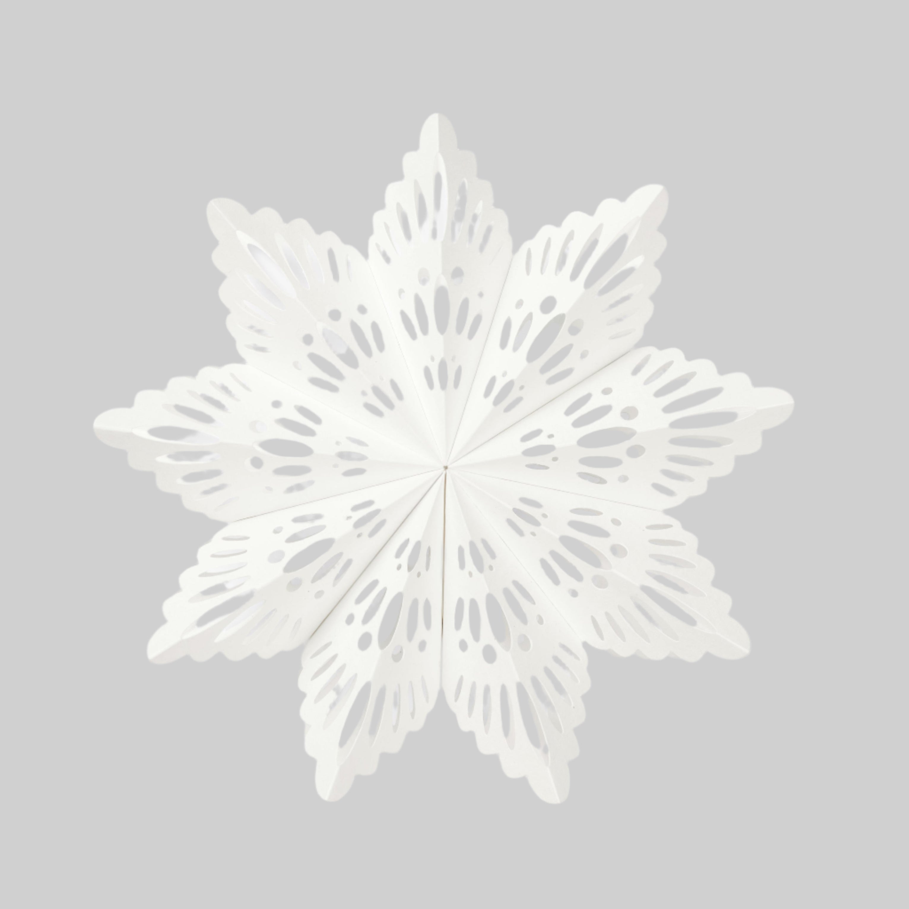 SUSTAIN Folding Snowflake, small white (set of 2)