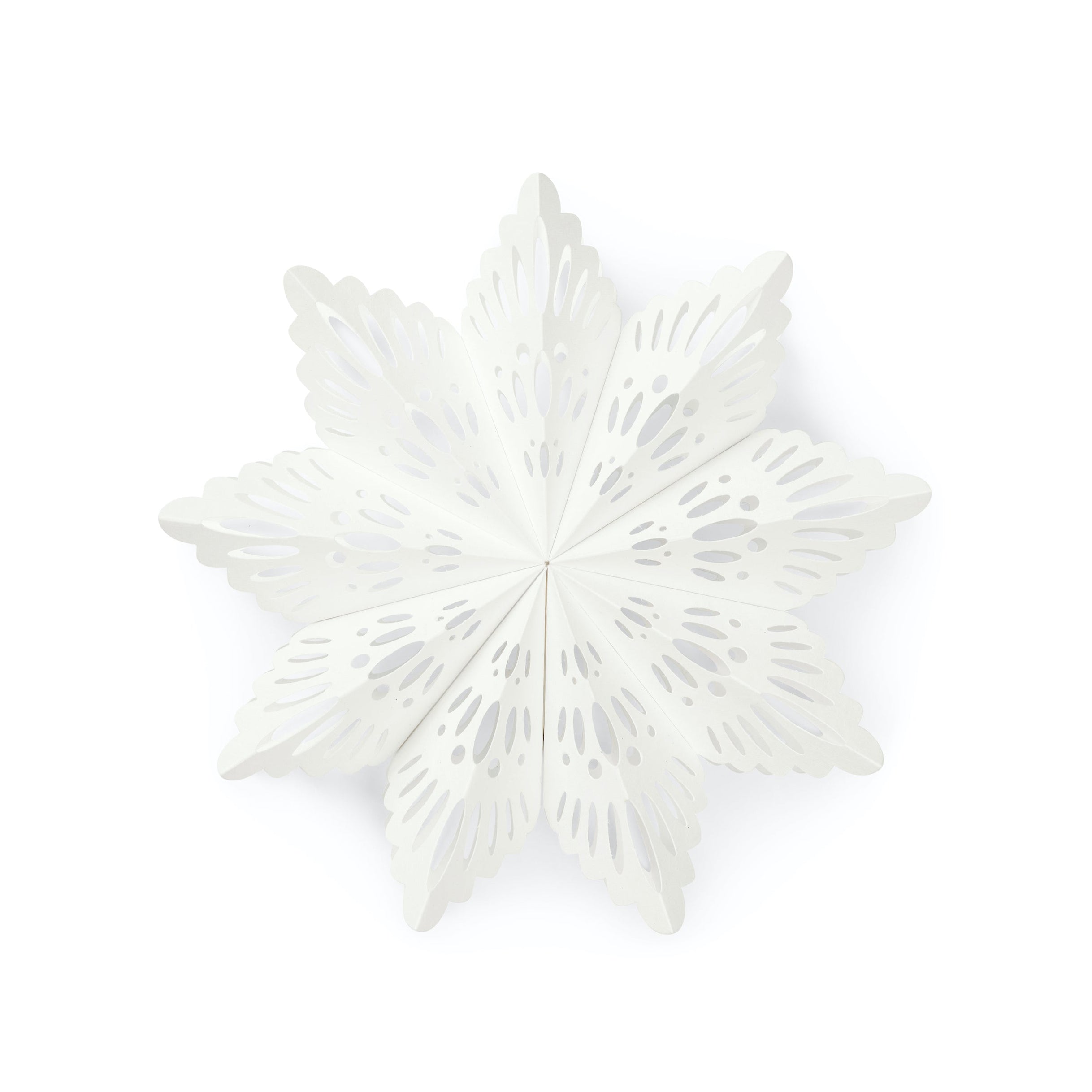 SUSTAIN Folding Snowflake, small white (set of 2)