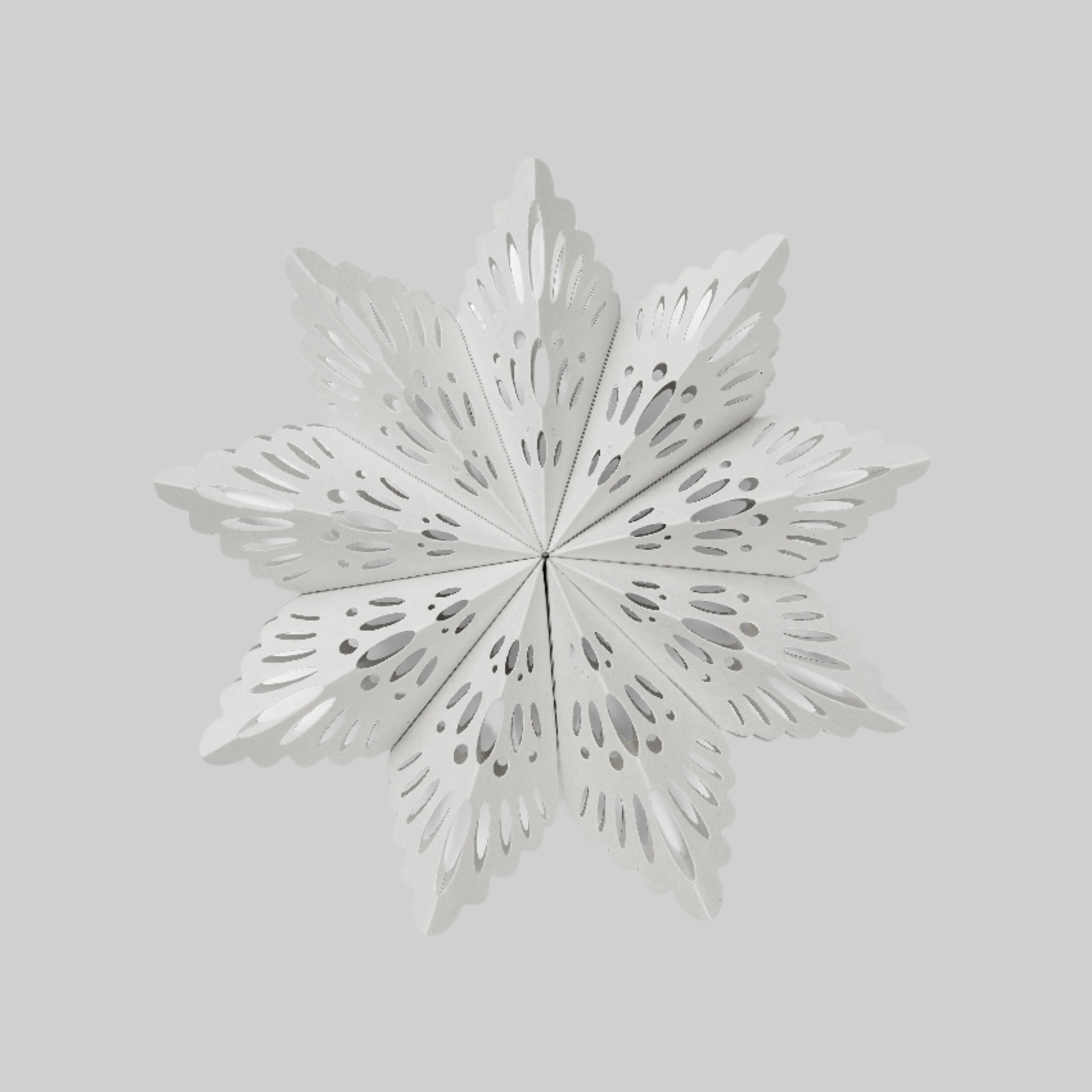 SUSTAIN Folding Snowflake, small nude grey (set of 2)