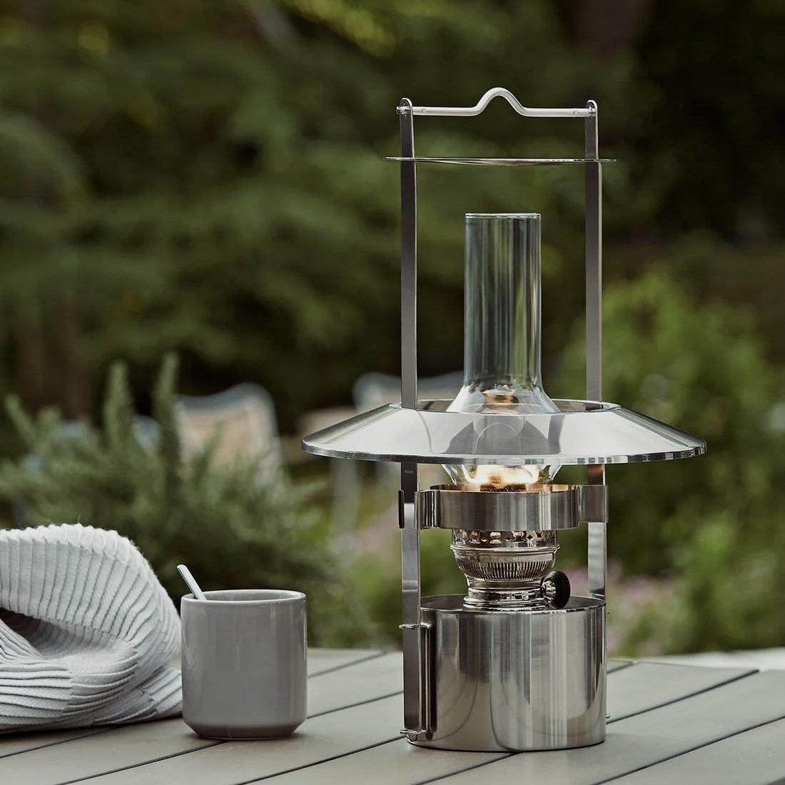 EM ship's oil lamp with wick - large