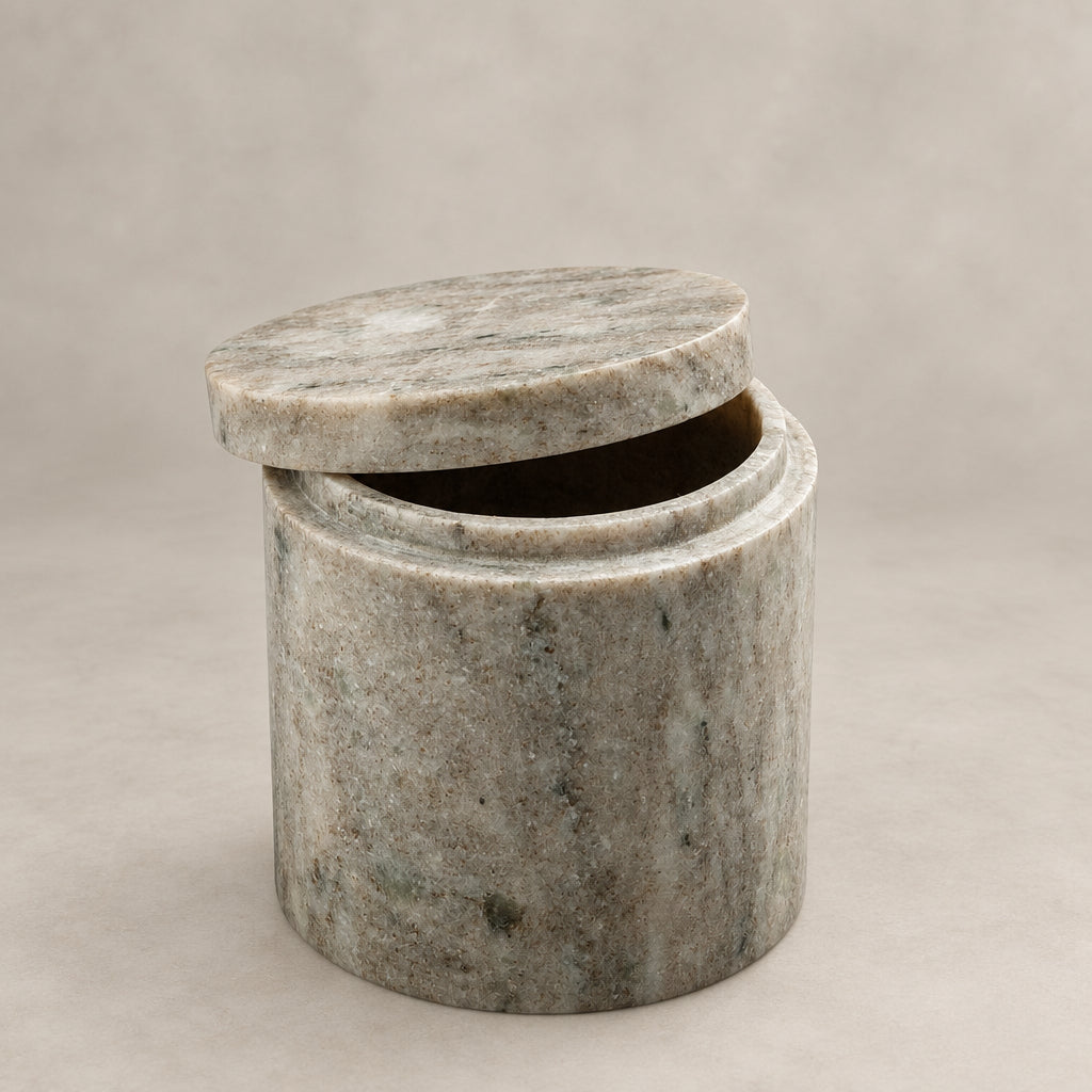 marblelous canister small, brown