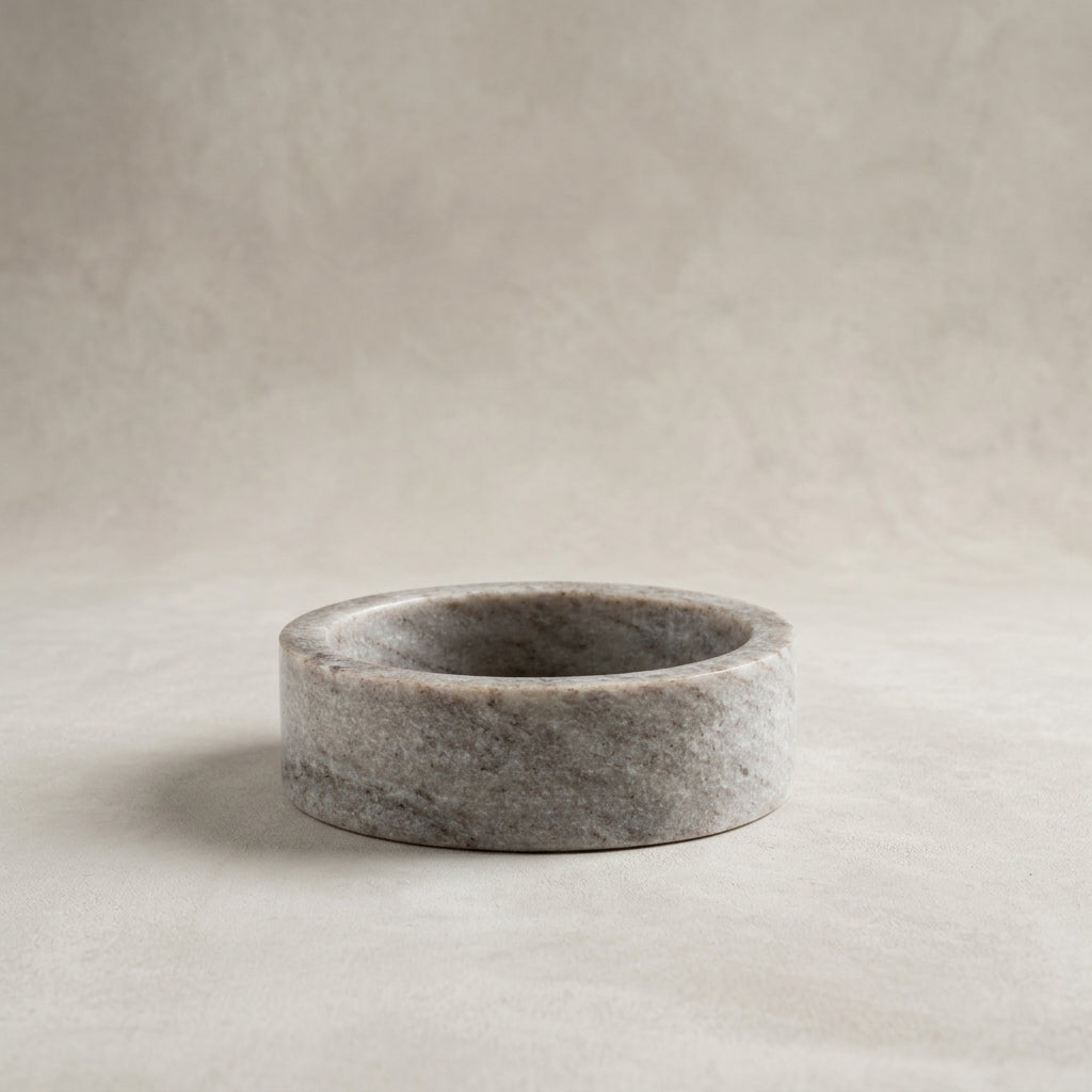 Marblelous candleholder small, brown