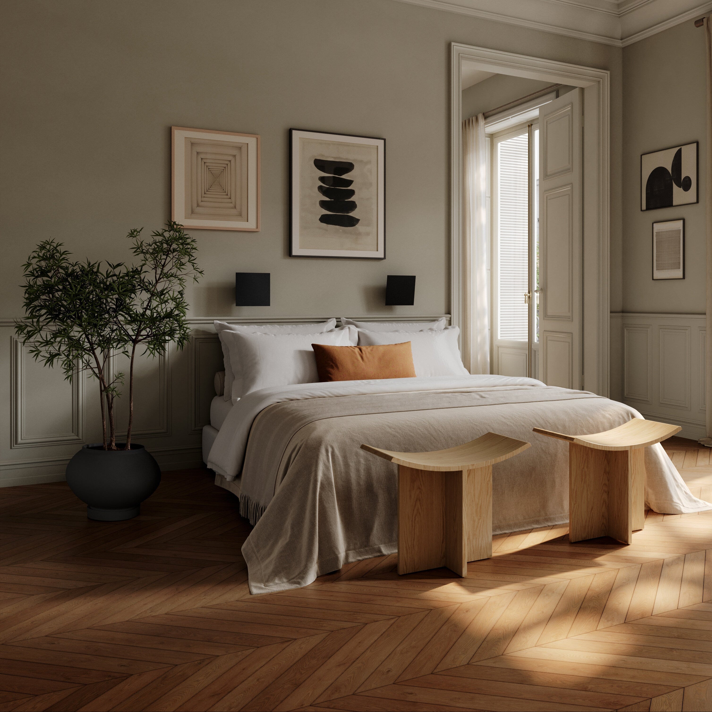 101 Copenhagen - Sunao Plant Pot Fat, Medio - Black - Plant Pot