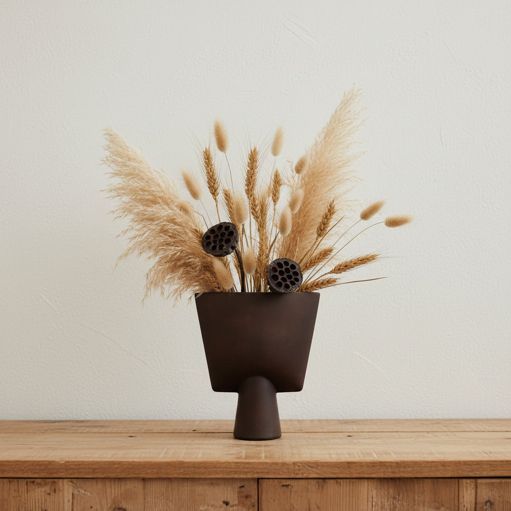 Sphere Vase Triangle, Mini - Coffee
