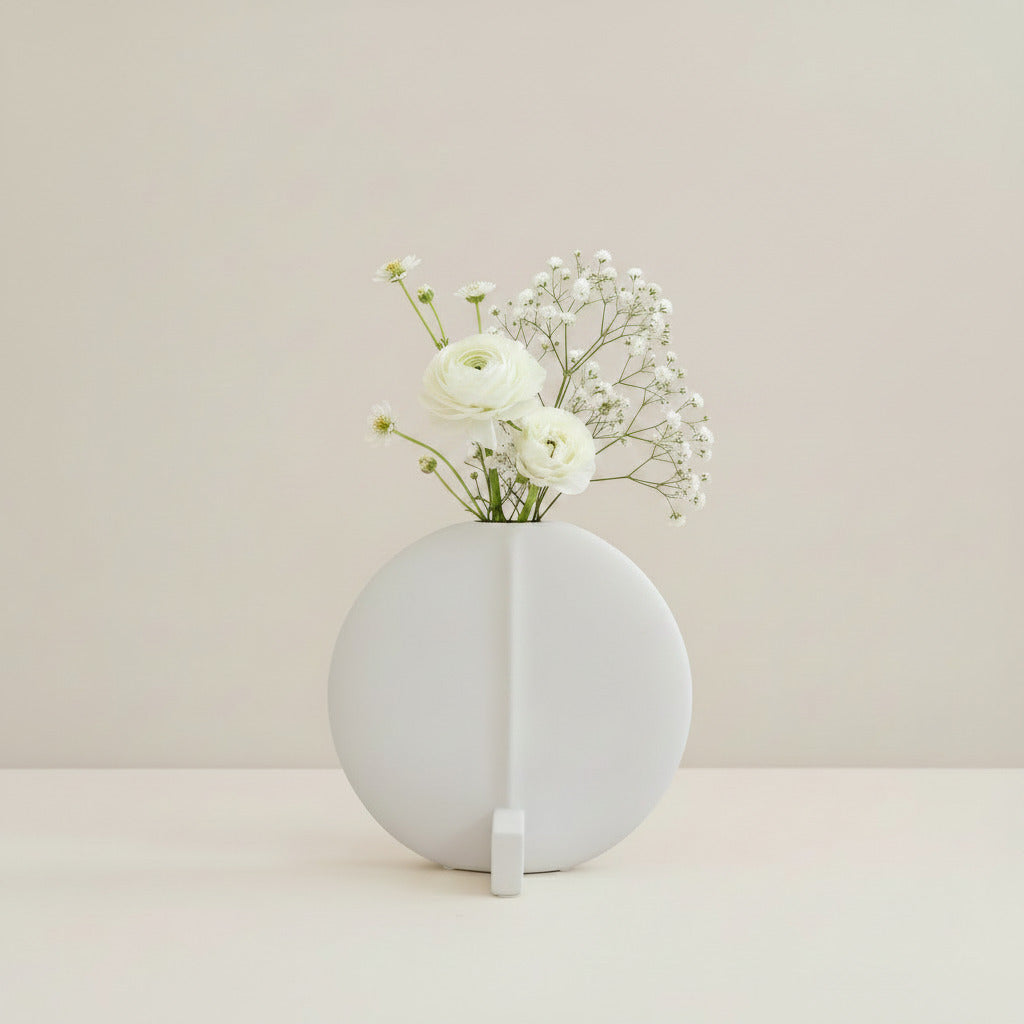Guggenheim Vase, Petit - Bone White