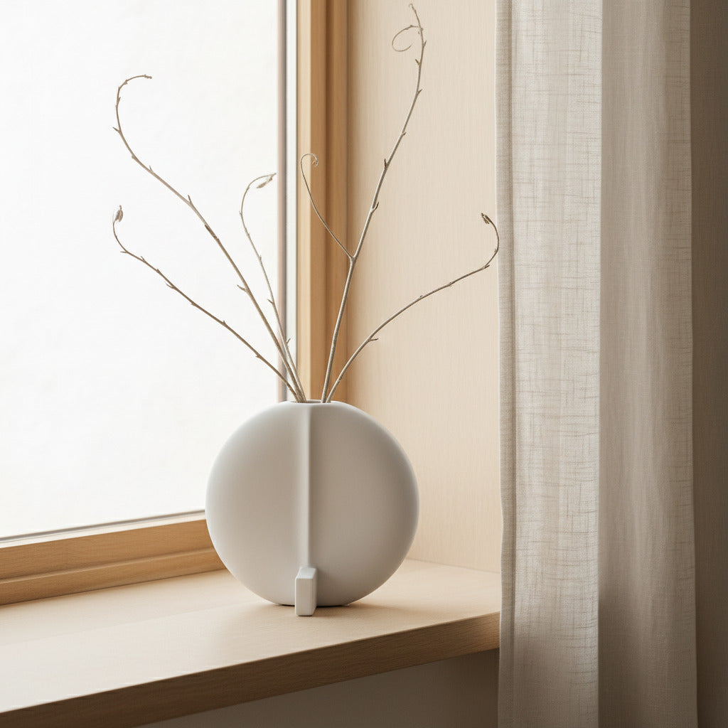 Guggenheim Vase, Petit - Bone White