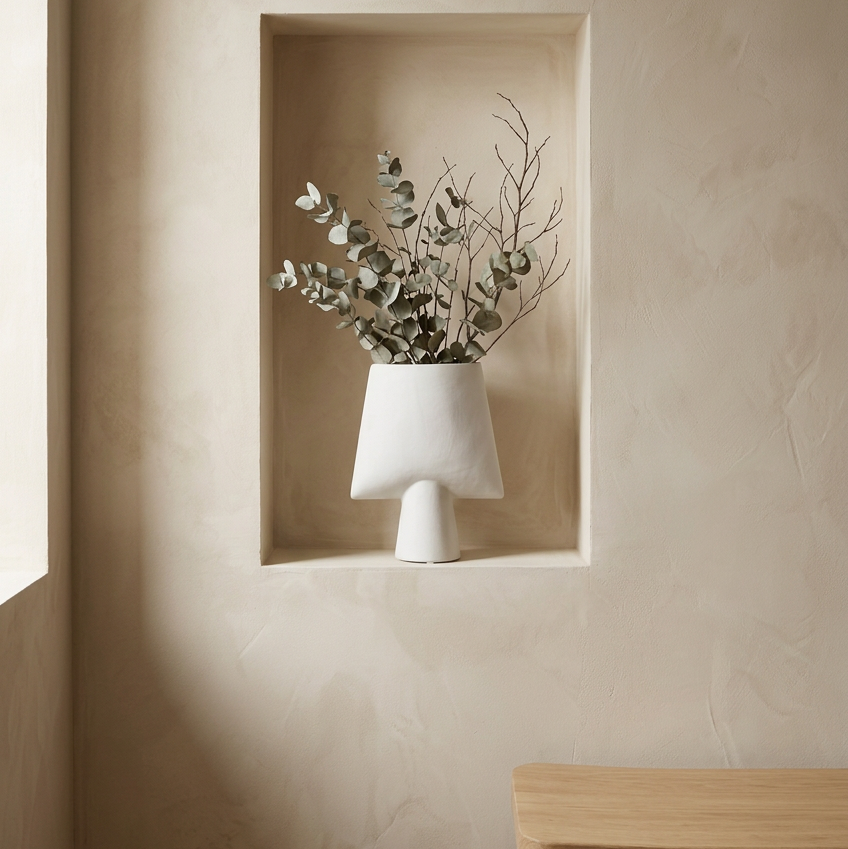 Sphere Vase Square, Mini - Bone White