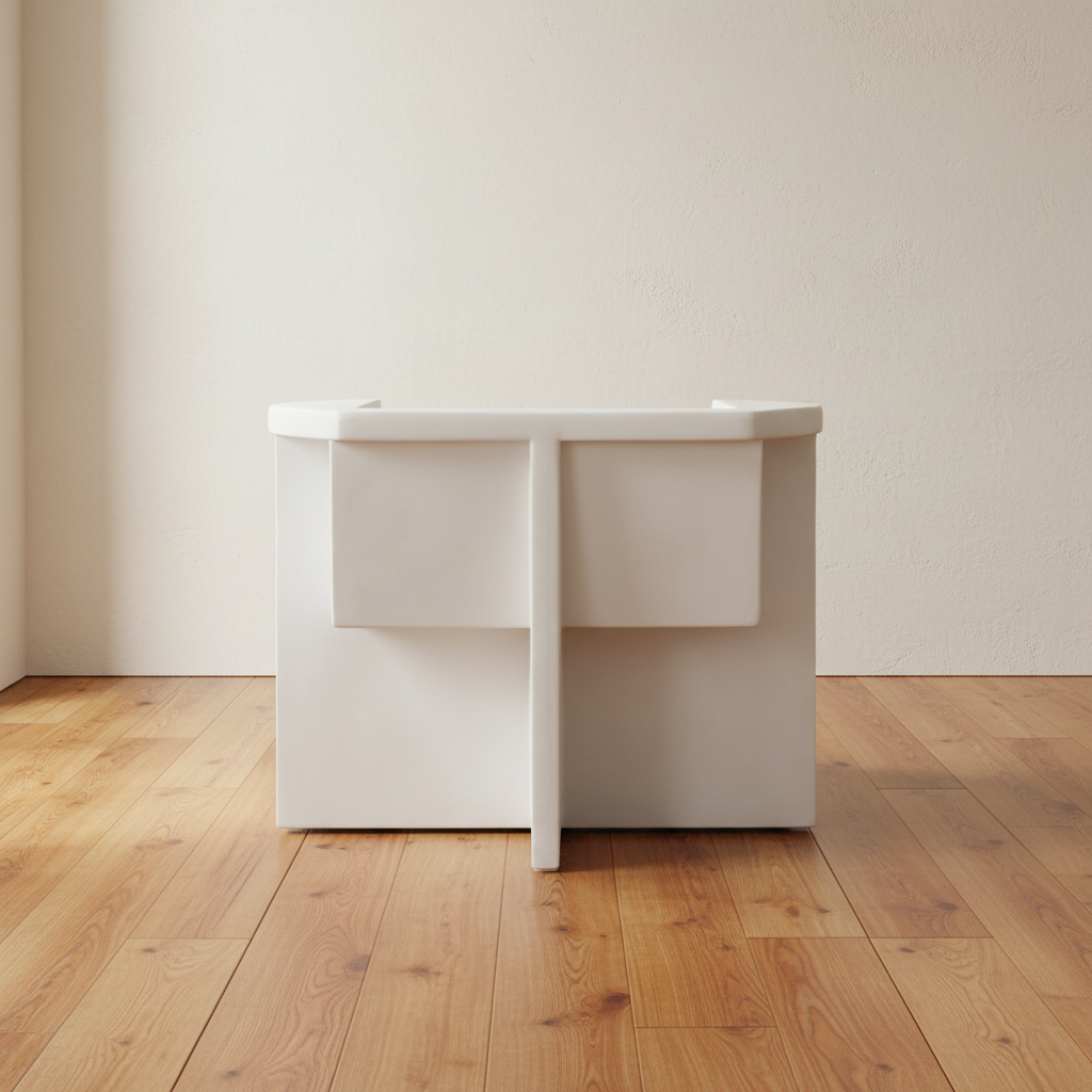 Brutus Lounge Chair - Bone White