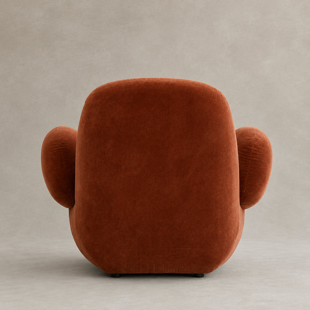 Toe Armchair, Flat - Rust