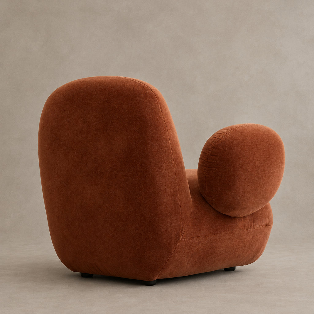 Toe Armchair, Flat - Rust