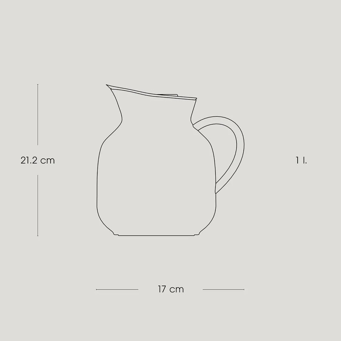 Amphora vacuum jug - tea 1L - soft white
