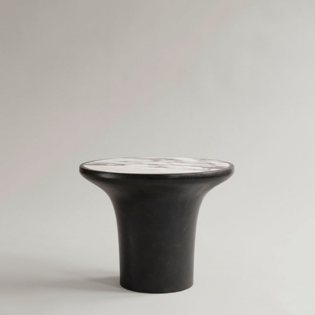 Trumpet Table, Low - Coffee/Calacatta Viola