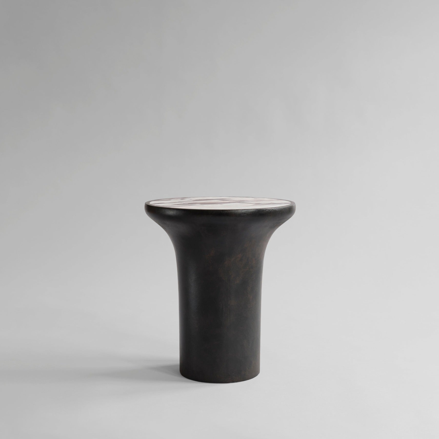 Trumpet Table, Tall - Coffee/Calacatta Viola