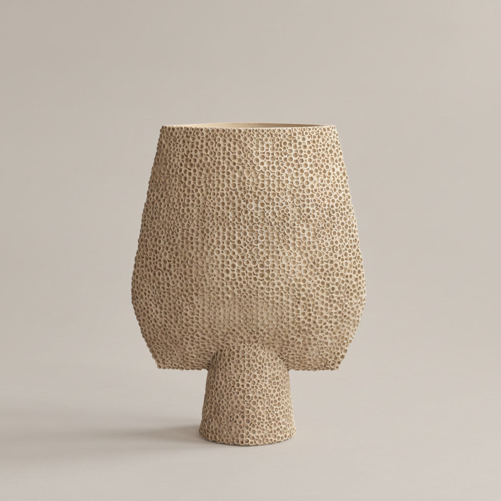 Sphere Vase Square, Shisen, Big - Sand