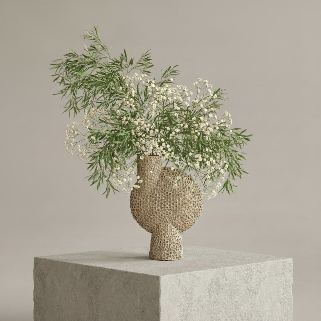 Sphere Vase Bubl, Shisen, Medio - Sand