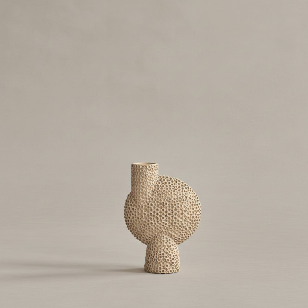 Sphere Vase Bubl, Shisen, Medio - Sand