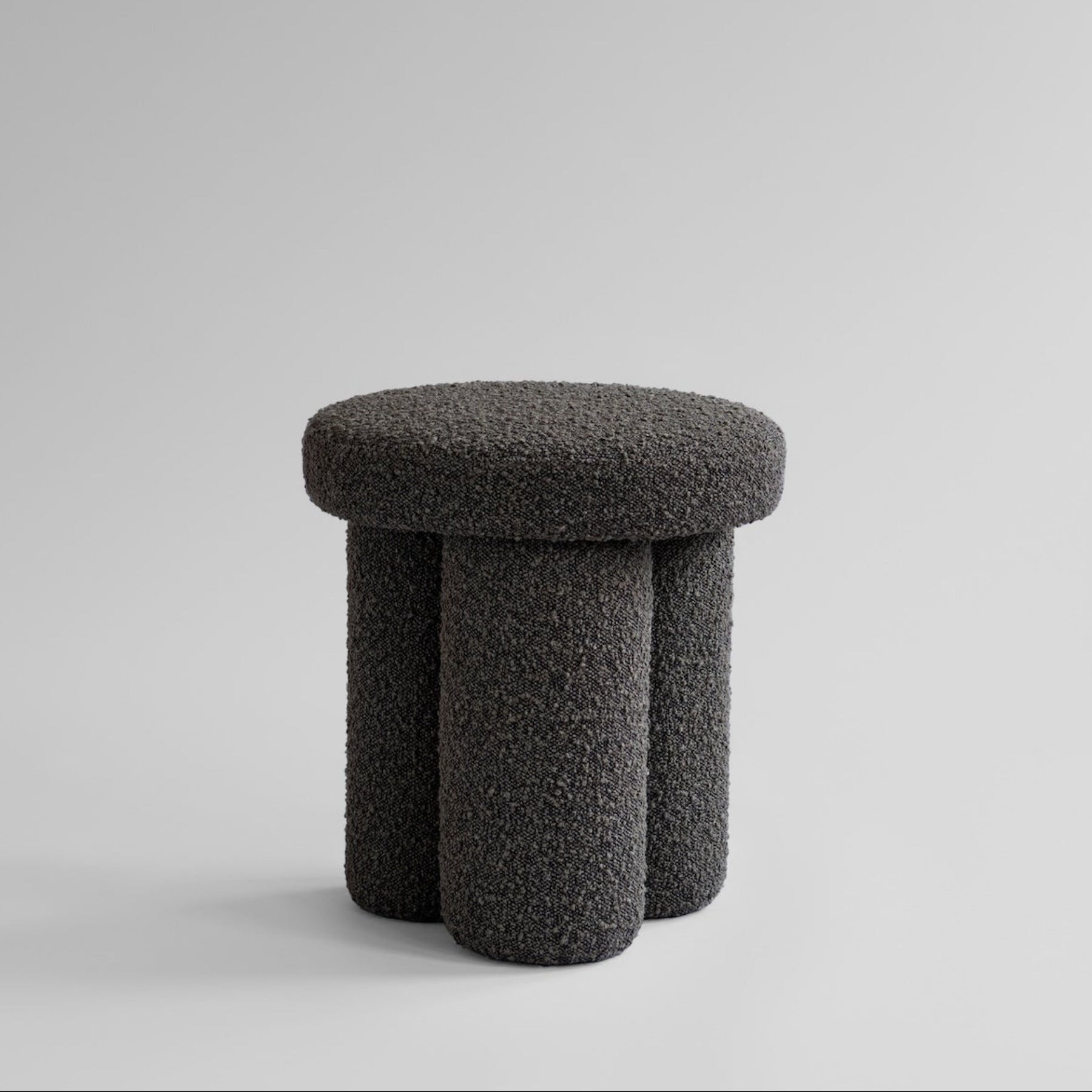 Big Foot Stool - Deep Taupe Bouclé*