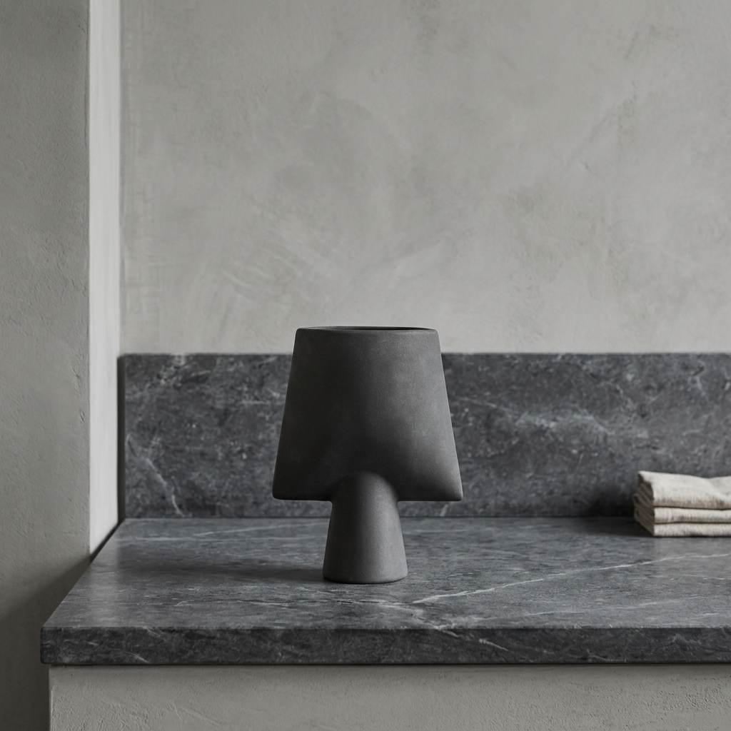 Sphere Vase Square, Mini - Dark Grey