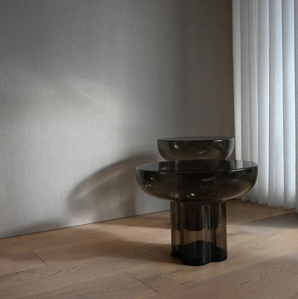 Crown Table Glass, Low - Smoked Forest