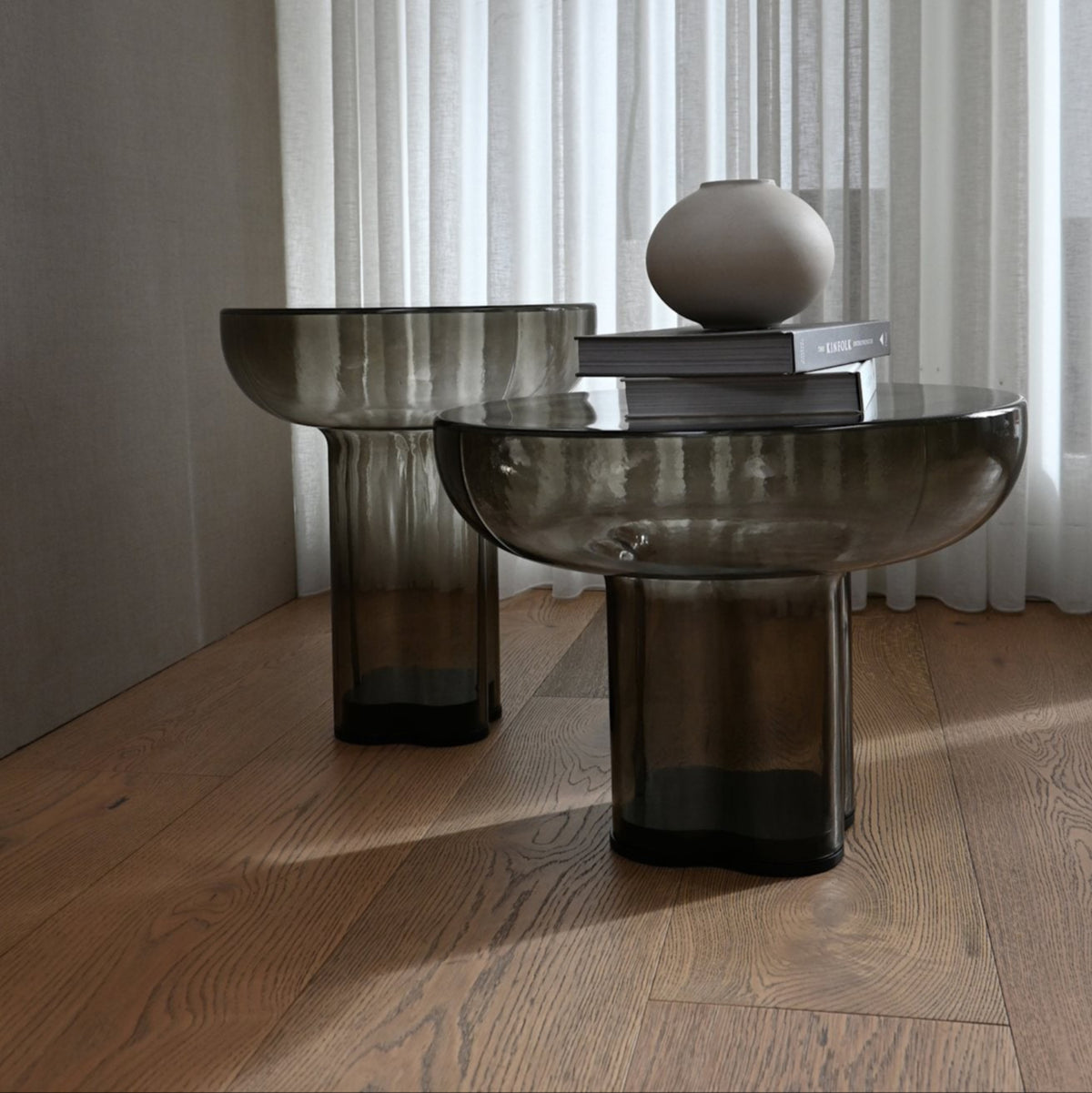 Crown Table Glass, Tall - Smoked Forest