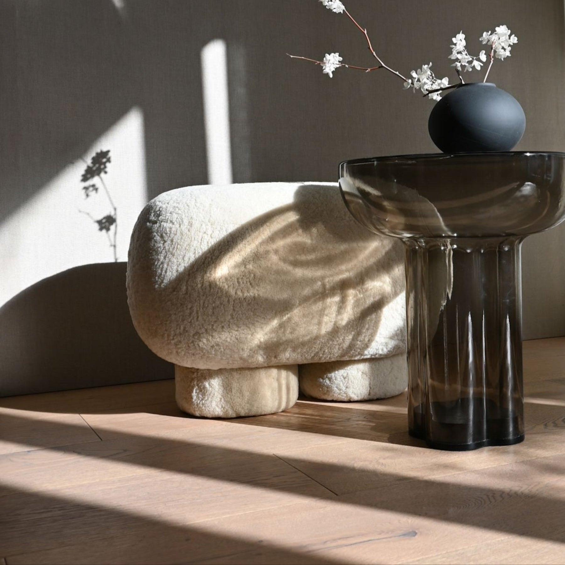 Crown Table Glass, Tall - Smoked Forest