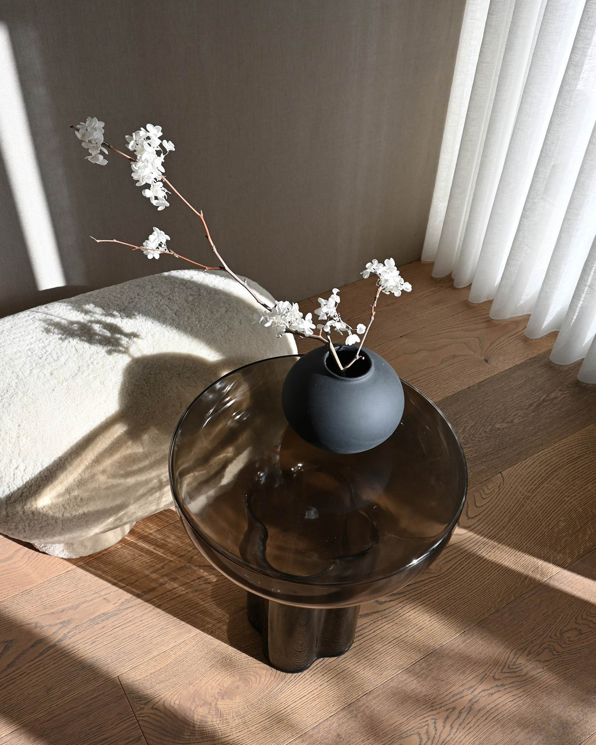 Sunao Vase Fat, Petit - Black