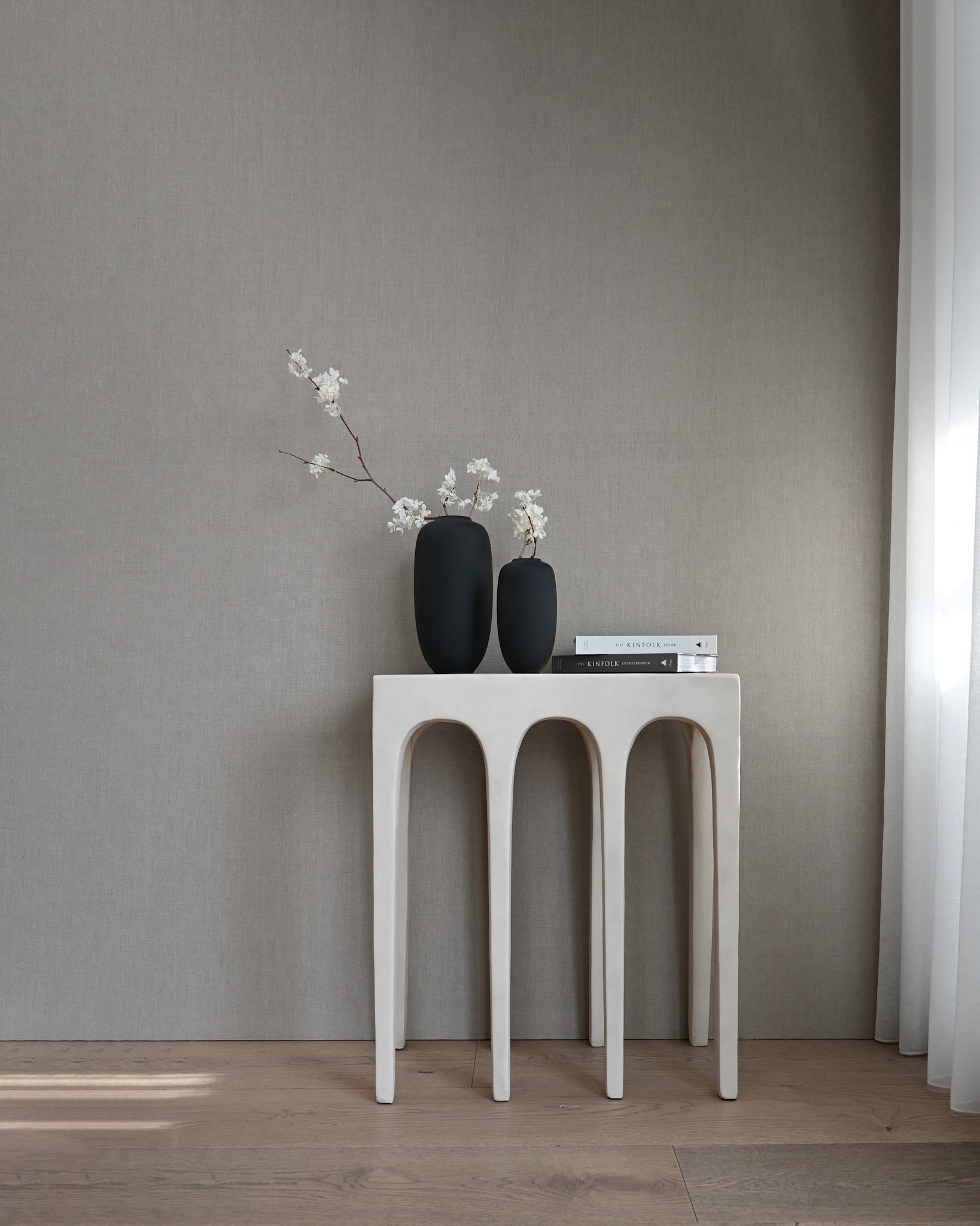 Sunao Vase Slim, Petit - Black