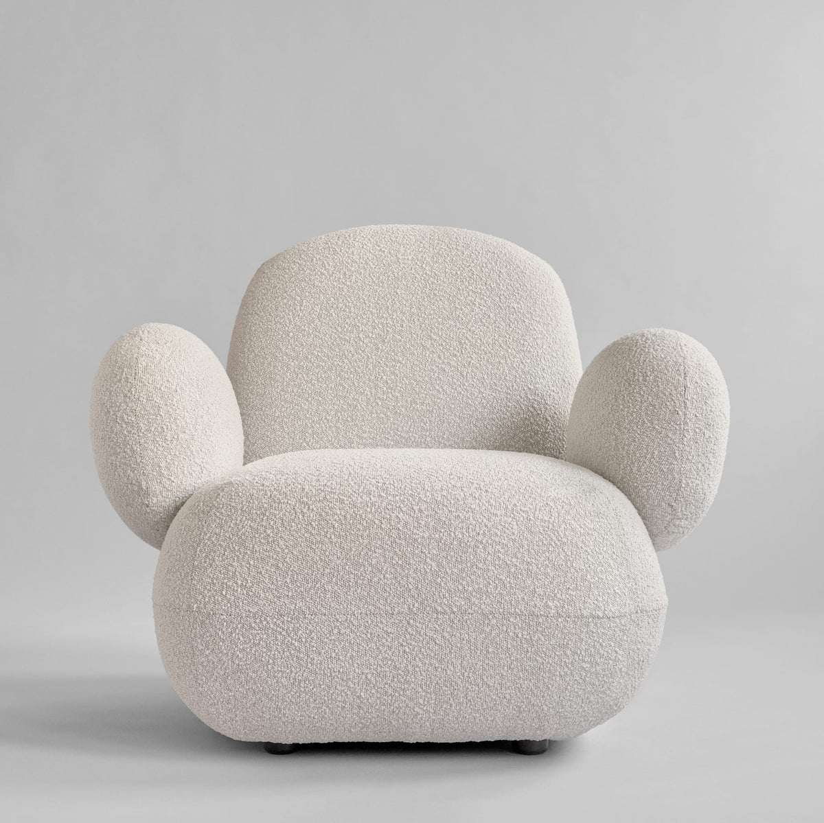 Toe Armchair, Flat - Off White Bouclé