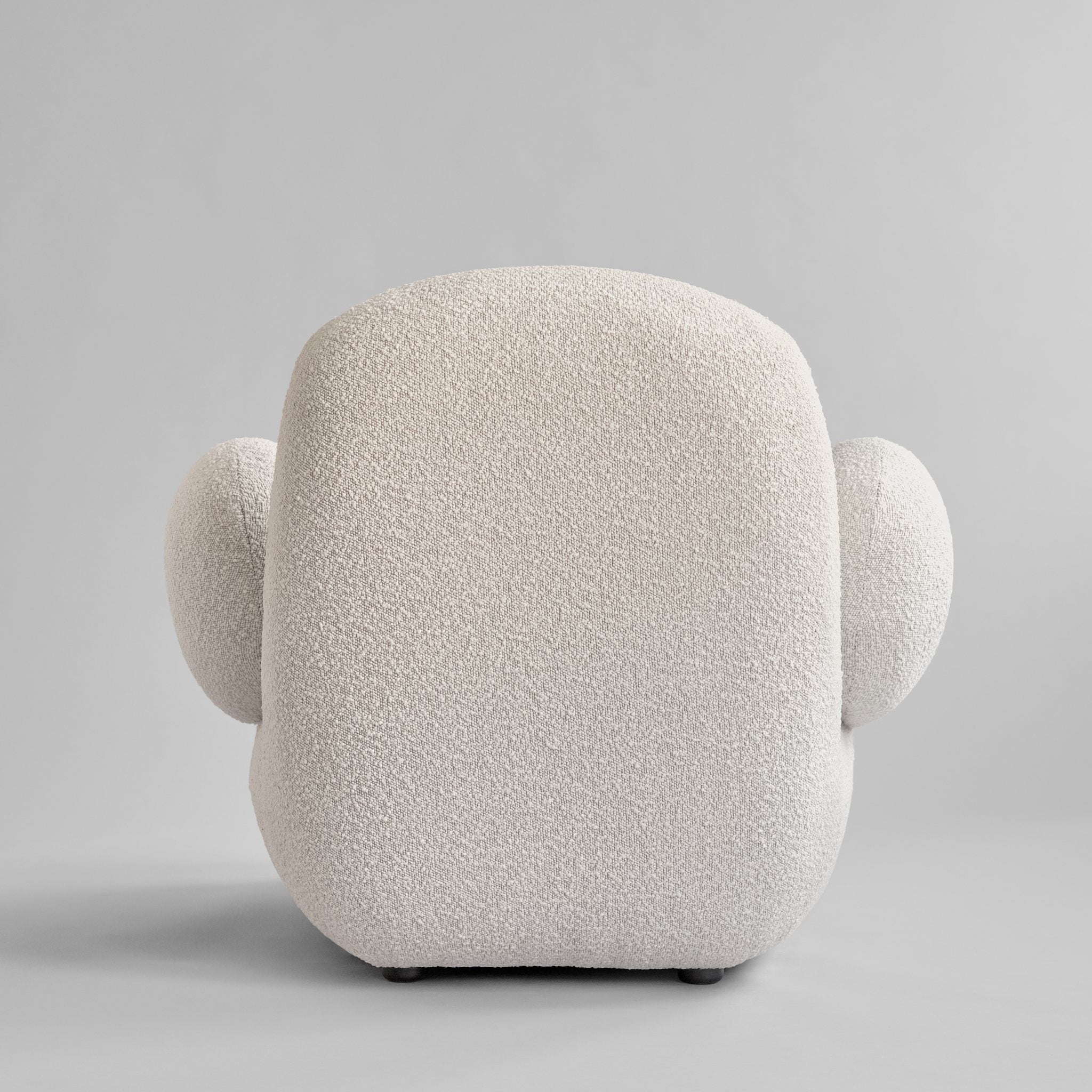 Toe Armchair, Flat - Off White Bouclé