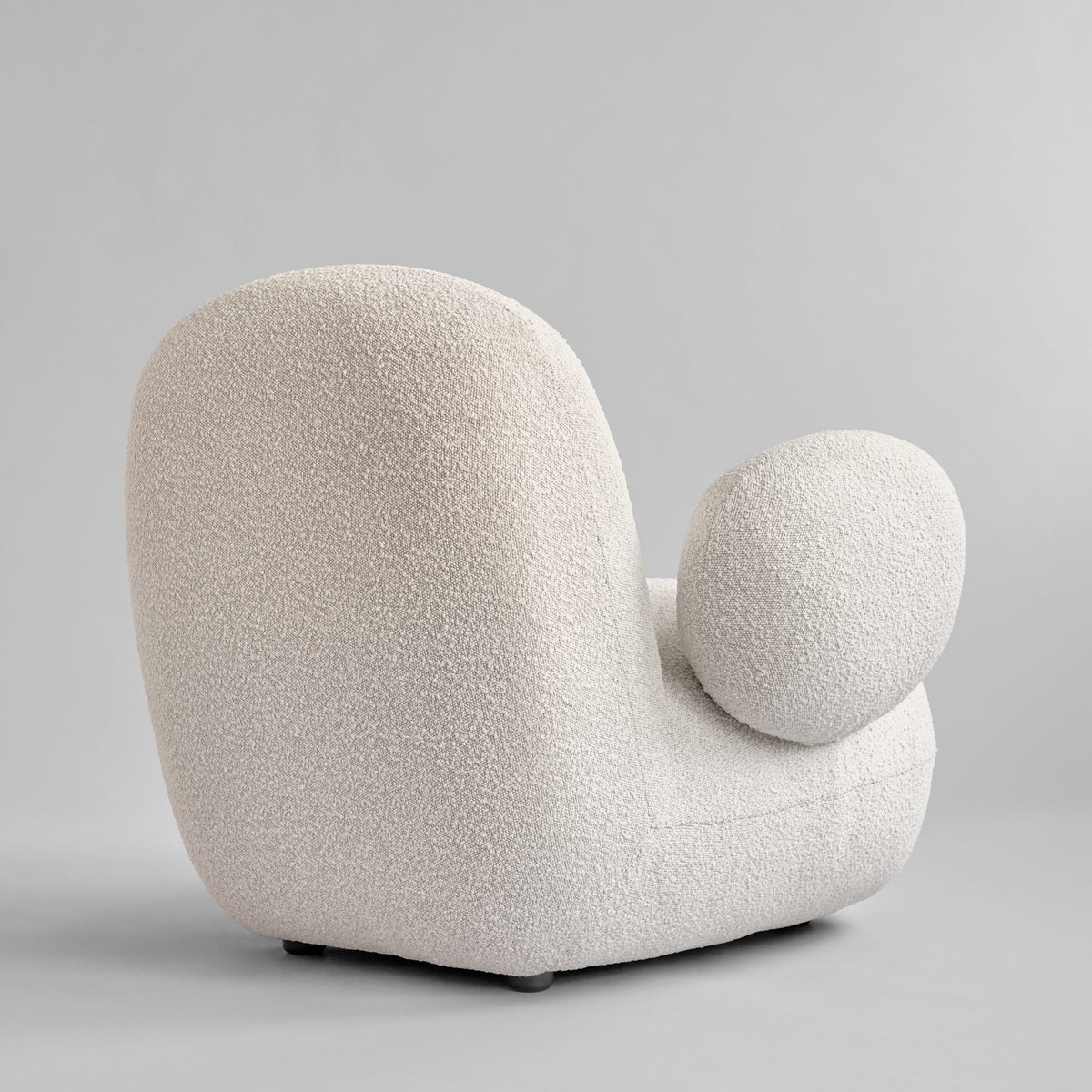 Toe Armchair, Flat - Off White Bouclé