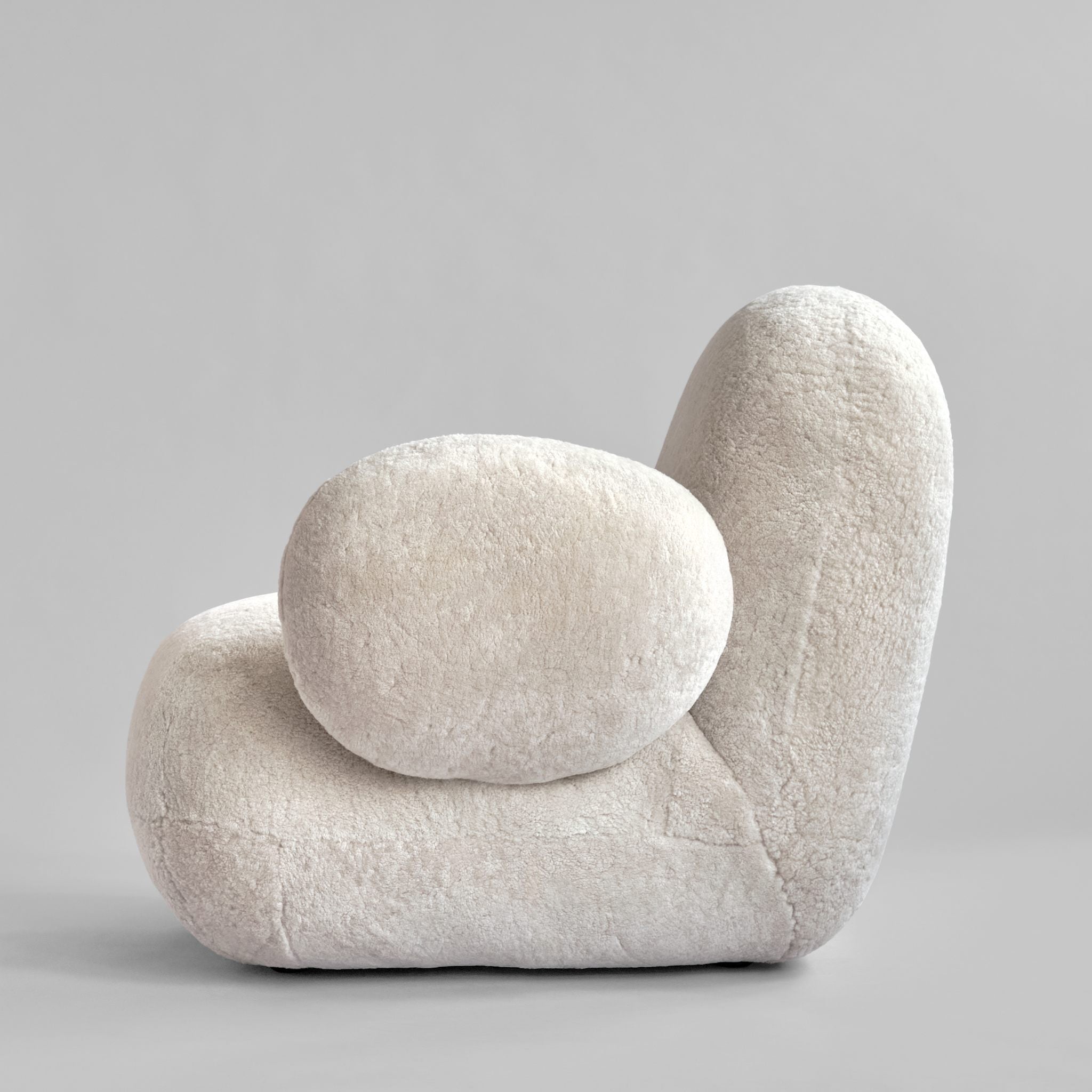 Toe Armchair, Flat - Sandshell Sheepskin*