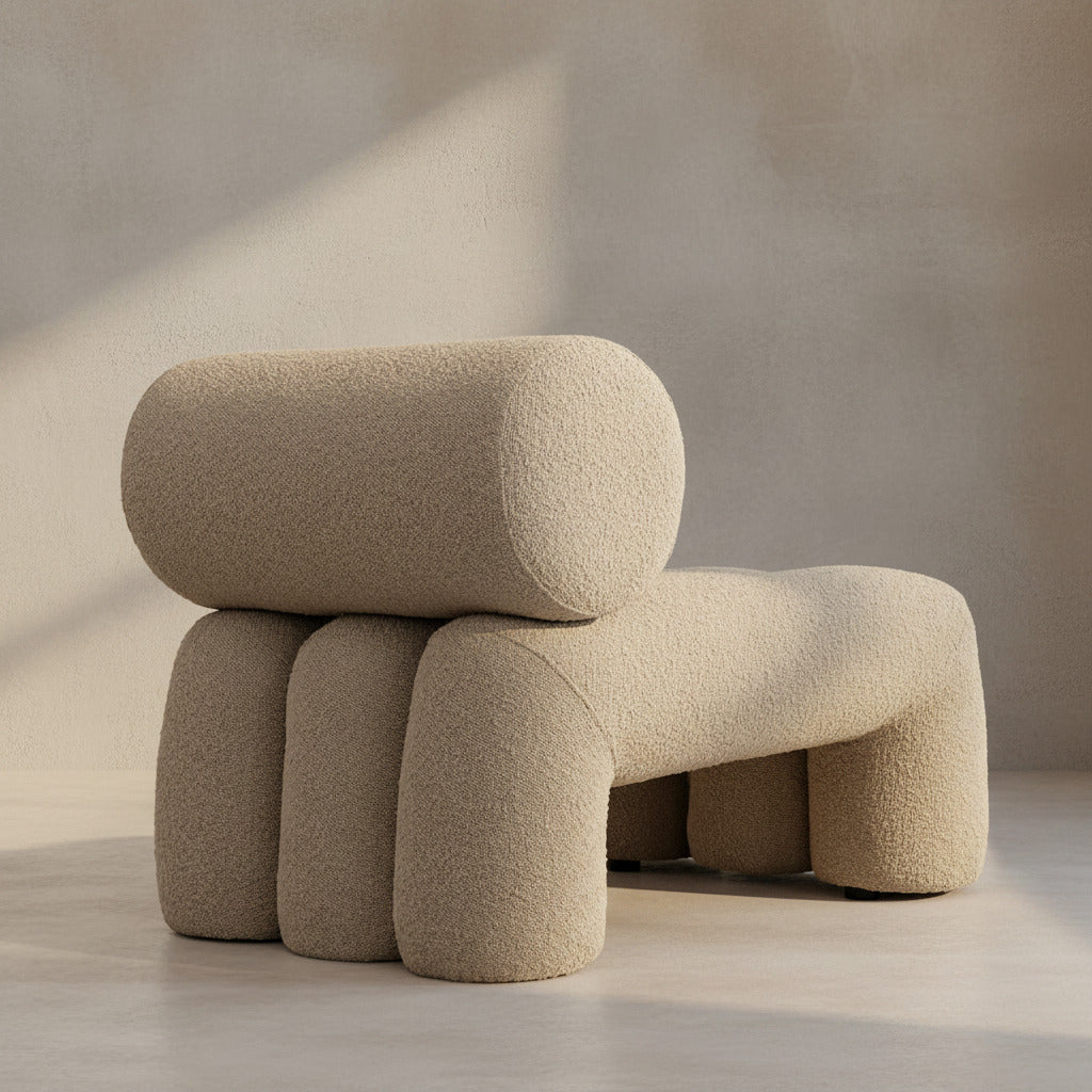 Foku Chair - Smoked Sand Bouclé