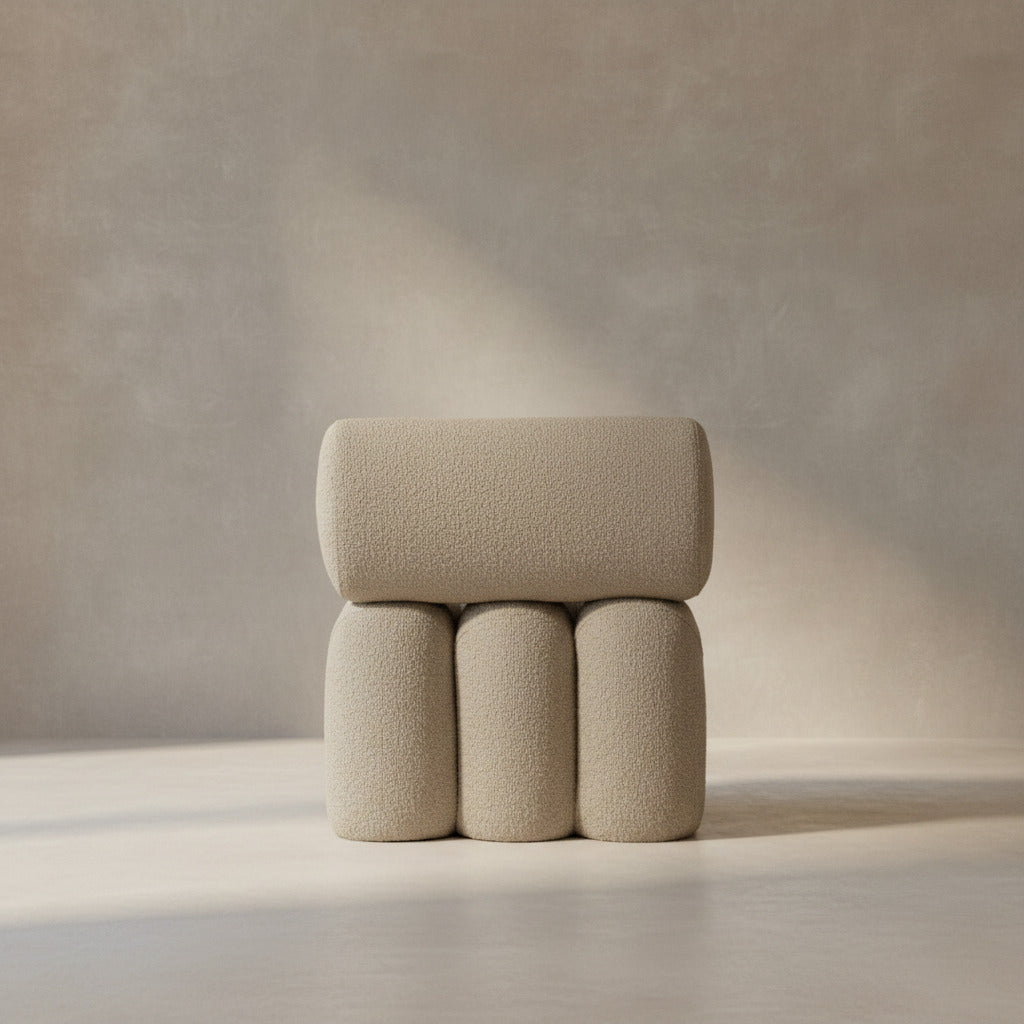 Foku Chair - Smoked Sand Bouclé