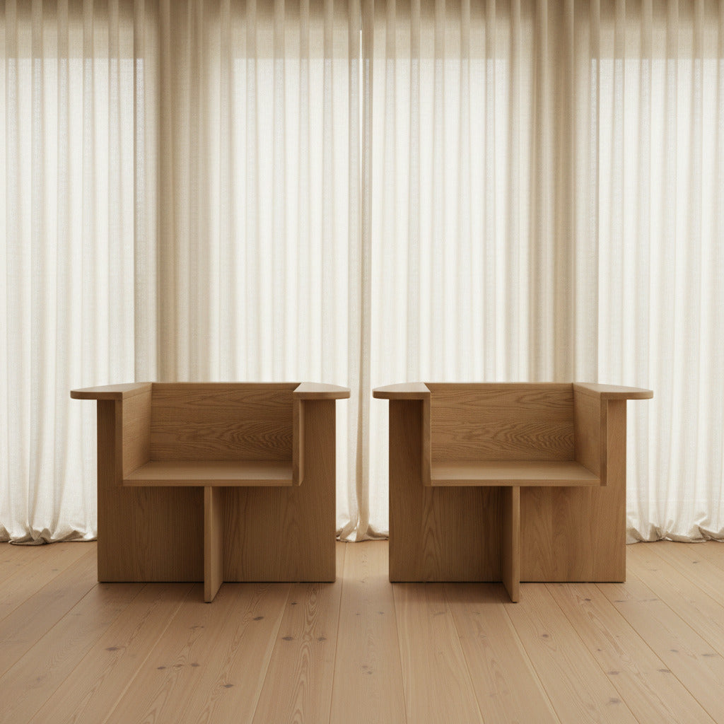 Brutus Lounge Chair - Natural Oak
