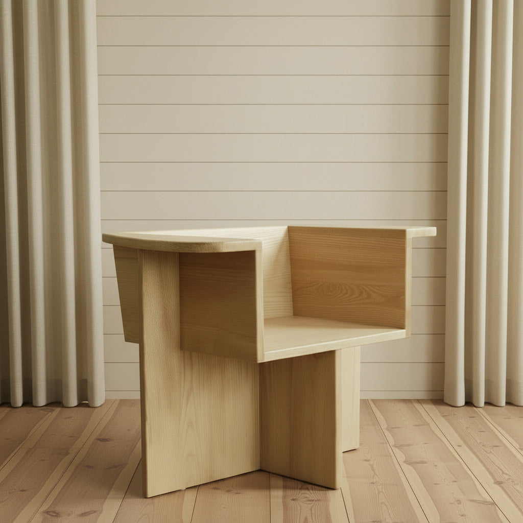 Brutus Lounge Chair - Natural Oak