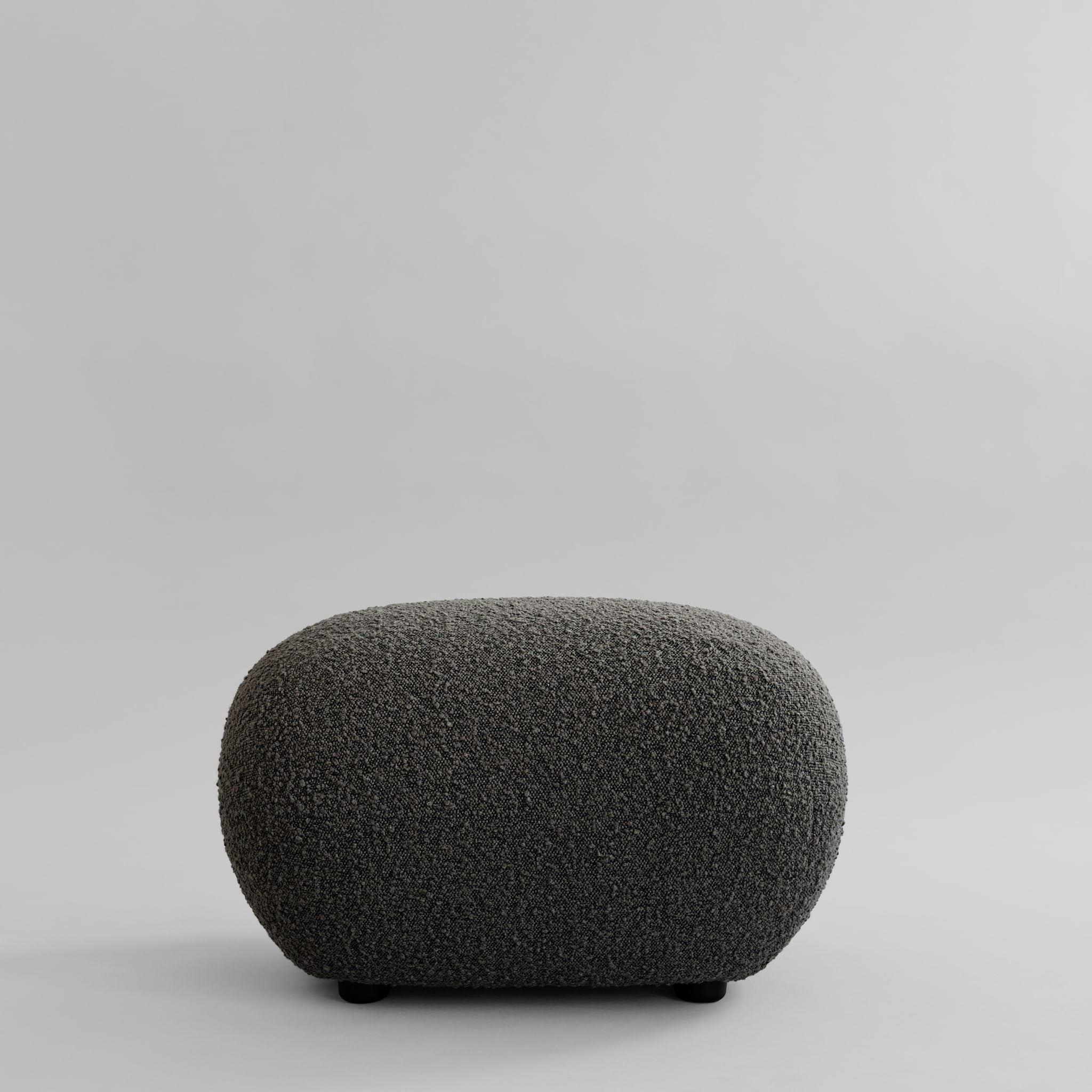 Toe Ottoman - Deep Taupe Bouclé*
