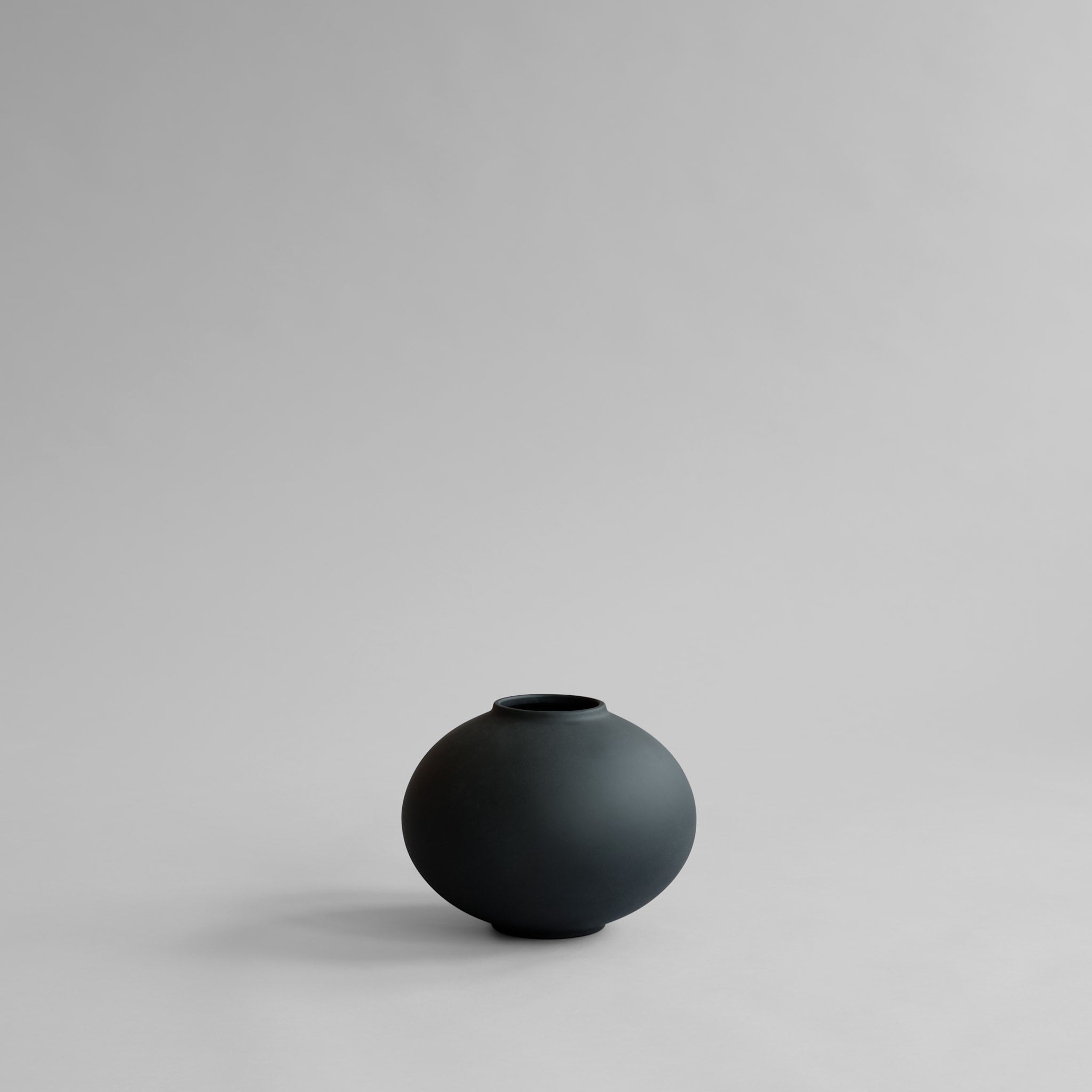 Sunao Vase Fat, Mini - Black