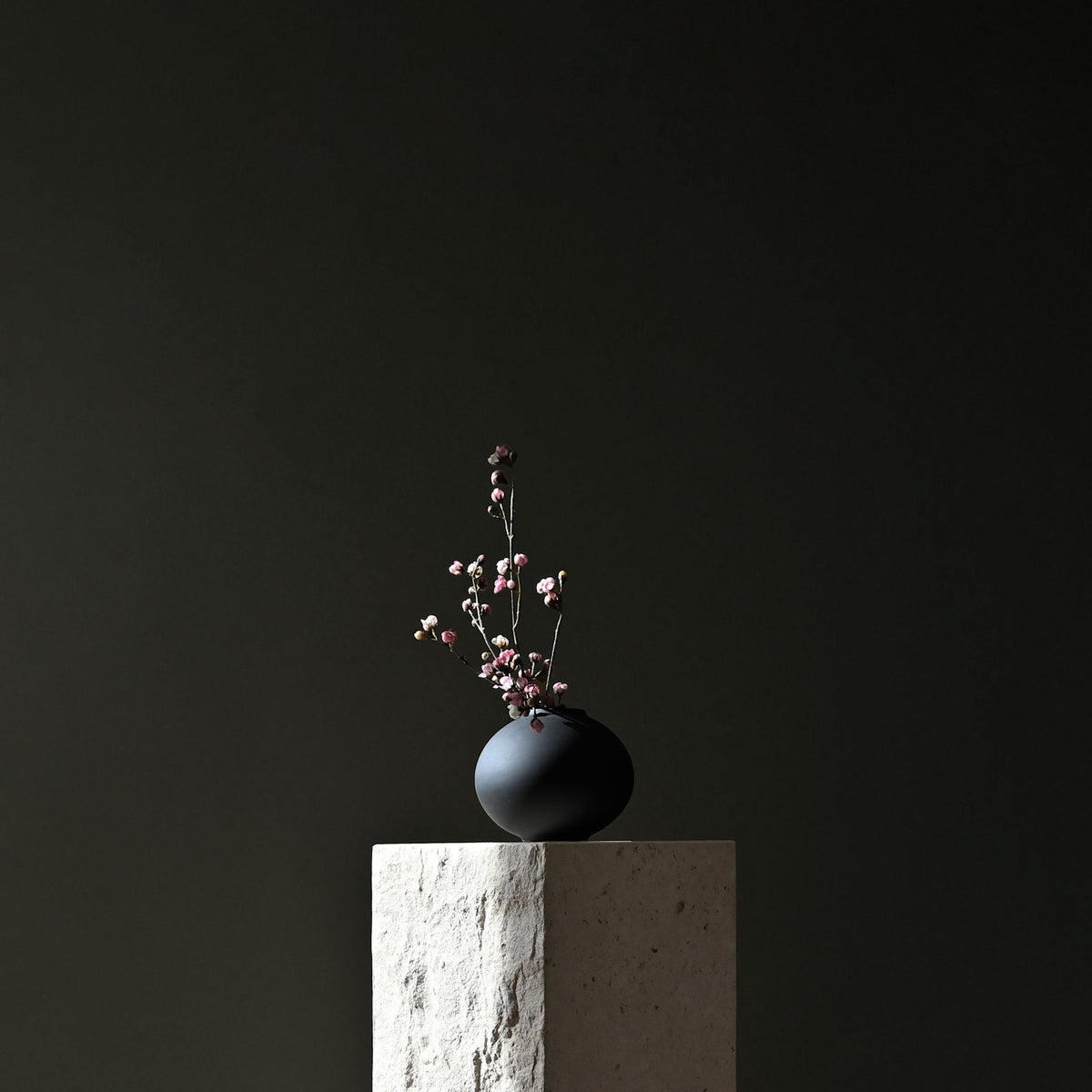 Sunao Vase Fat, Petit - Black