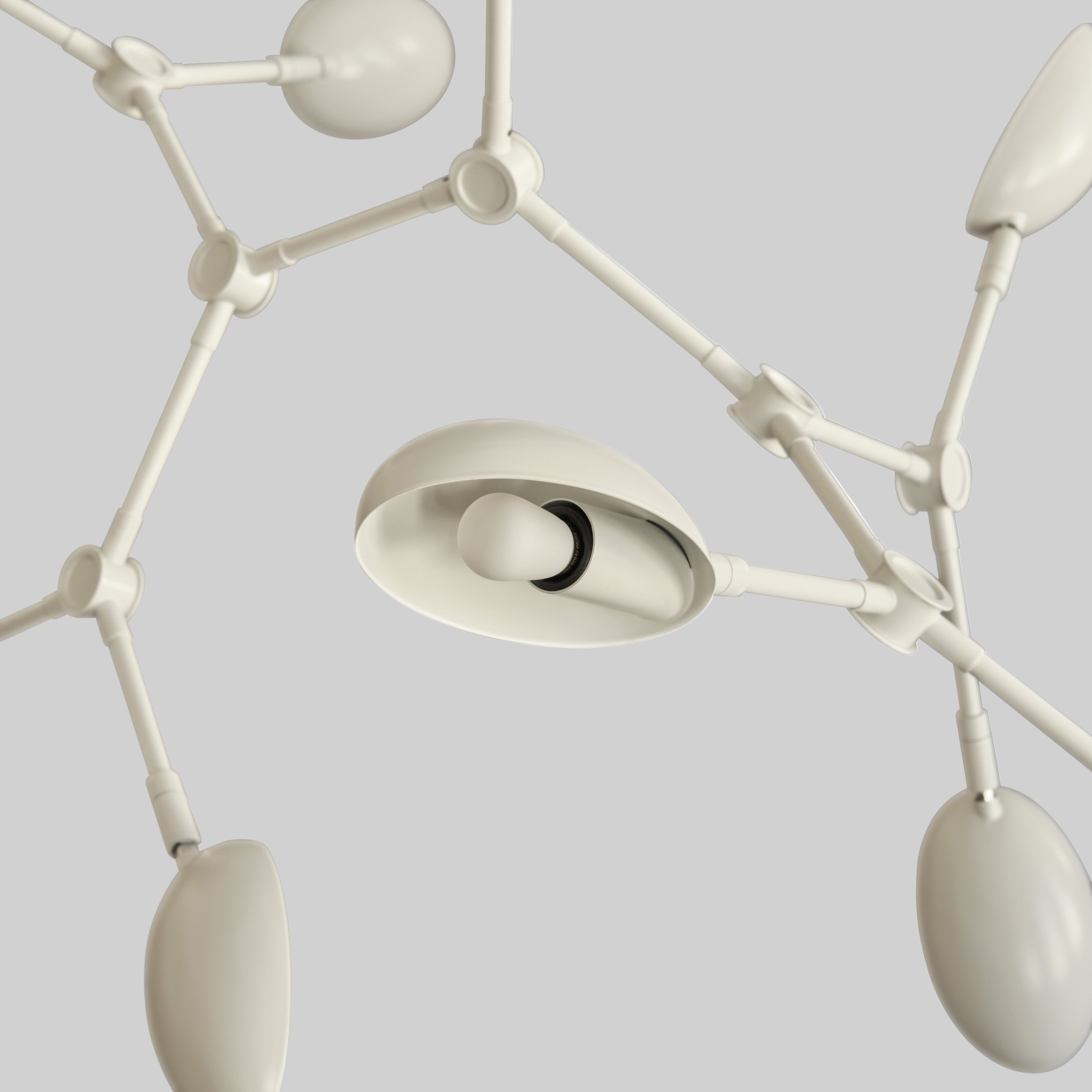 Drop Chandelier, Mini - White with 2 Cord Options