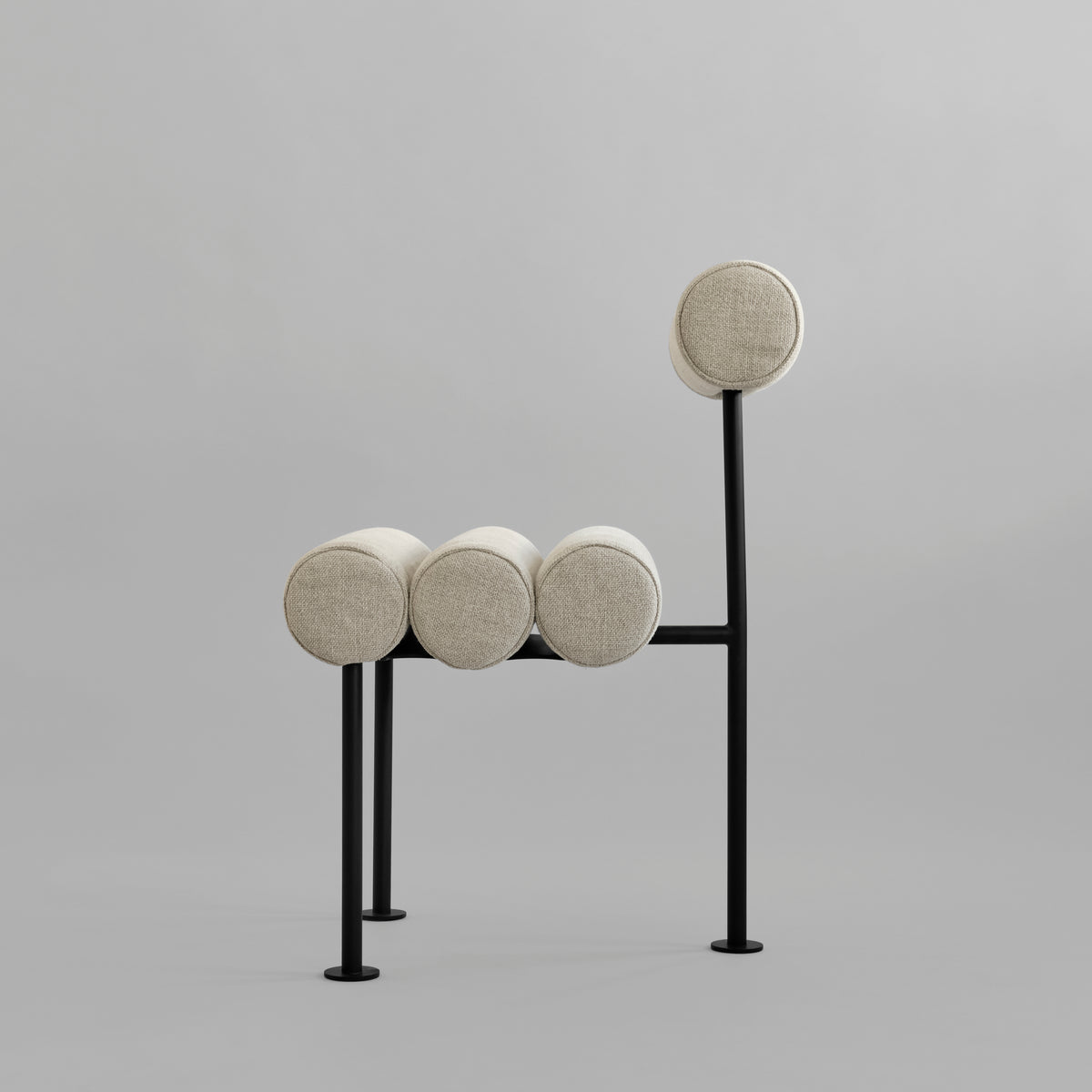 Hiro Dining Chair, Black Frame - French Sand Linen