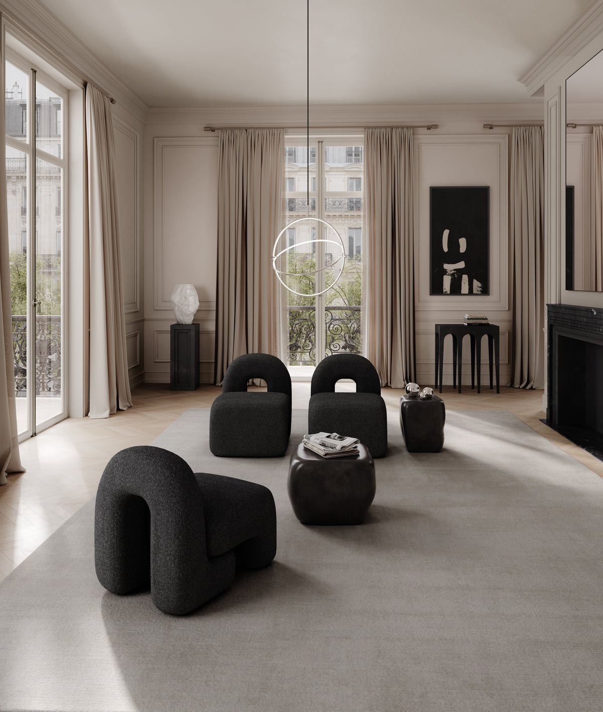 Daiku Lounge Chair - Deep Taupe