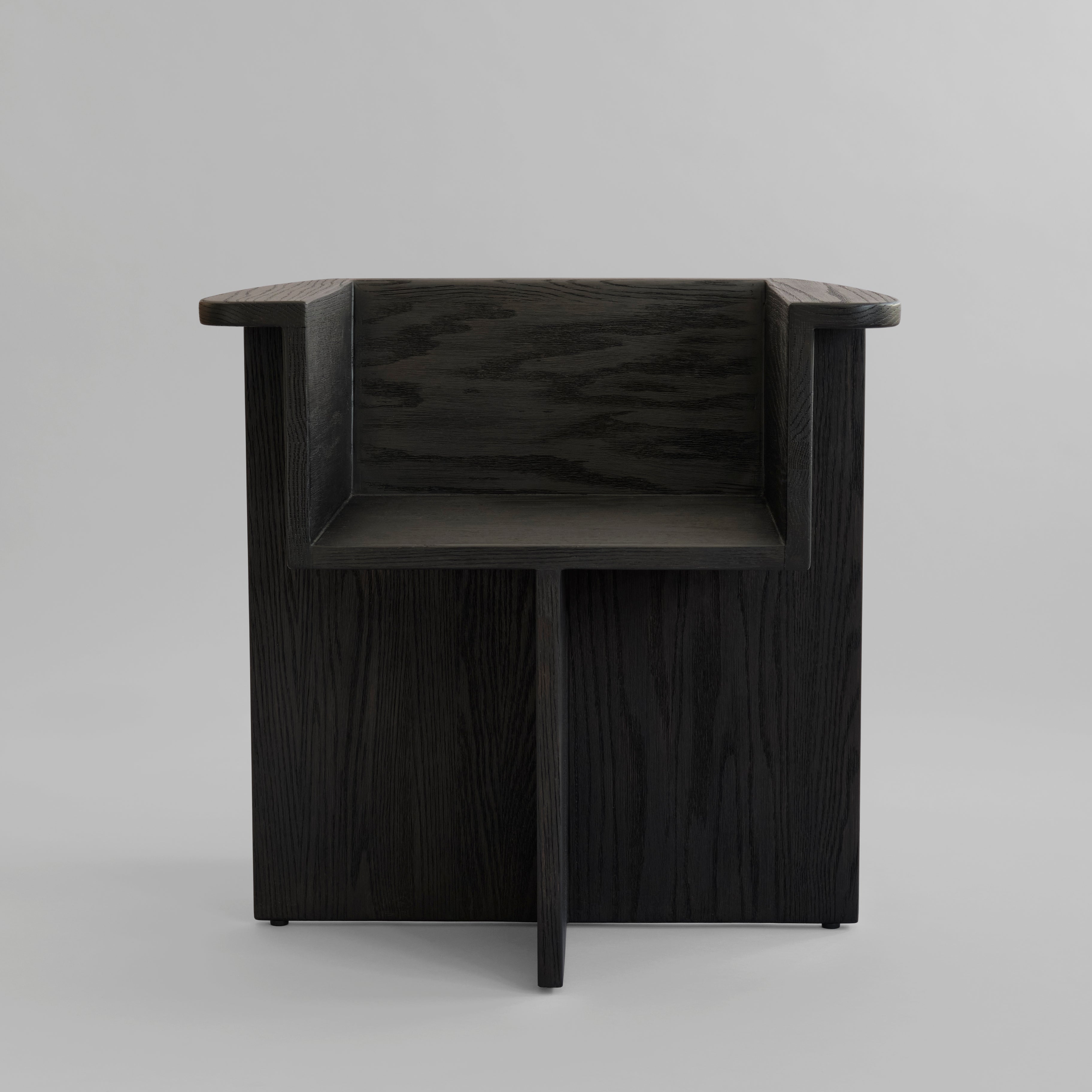 Brutus Dining Chair - Coffee Black Oak