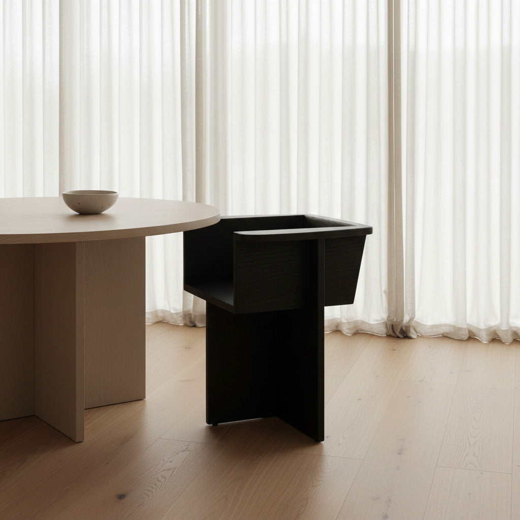 Brutus Dining Chair - Coffee Black Oak