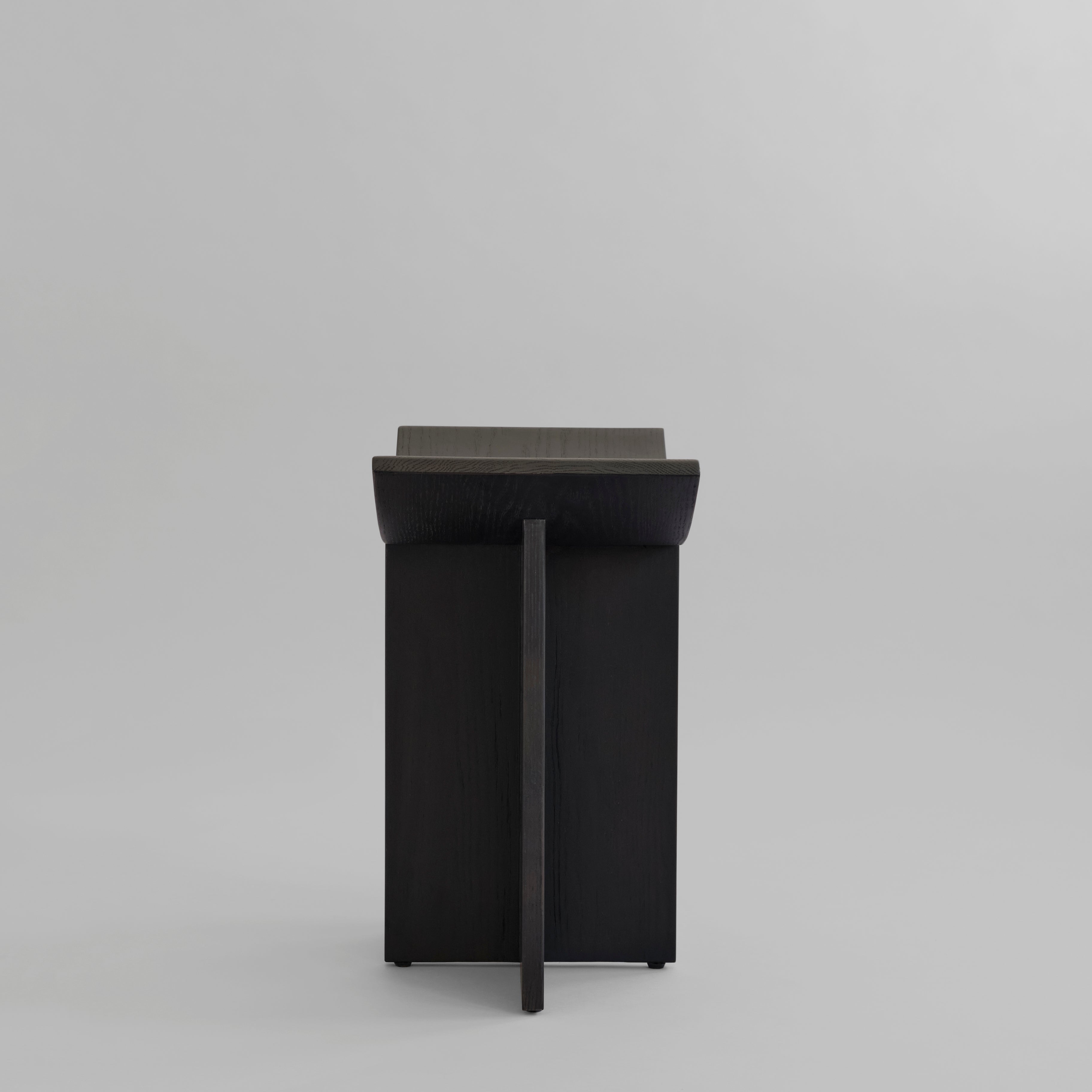 Brutus Stool - Coffee Black Oak