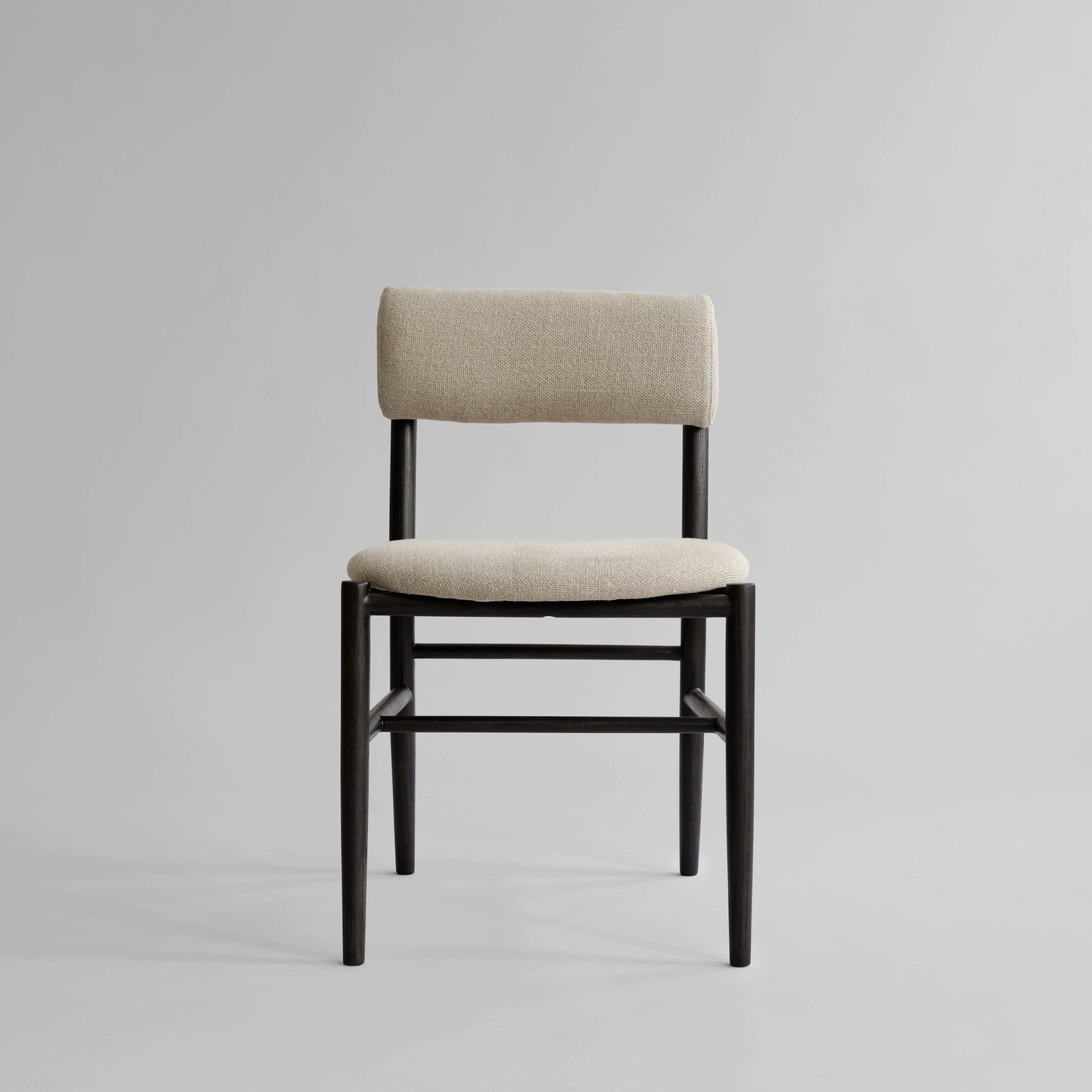 Nama Dining Side Chair, Coffee Black - French Linen