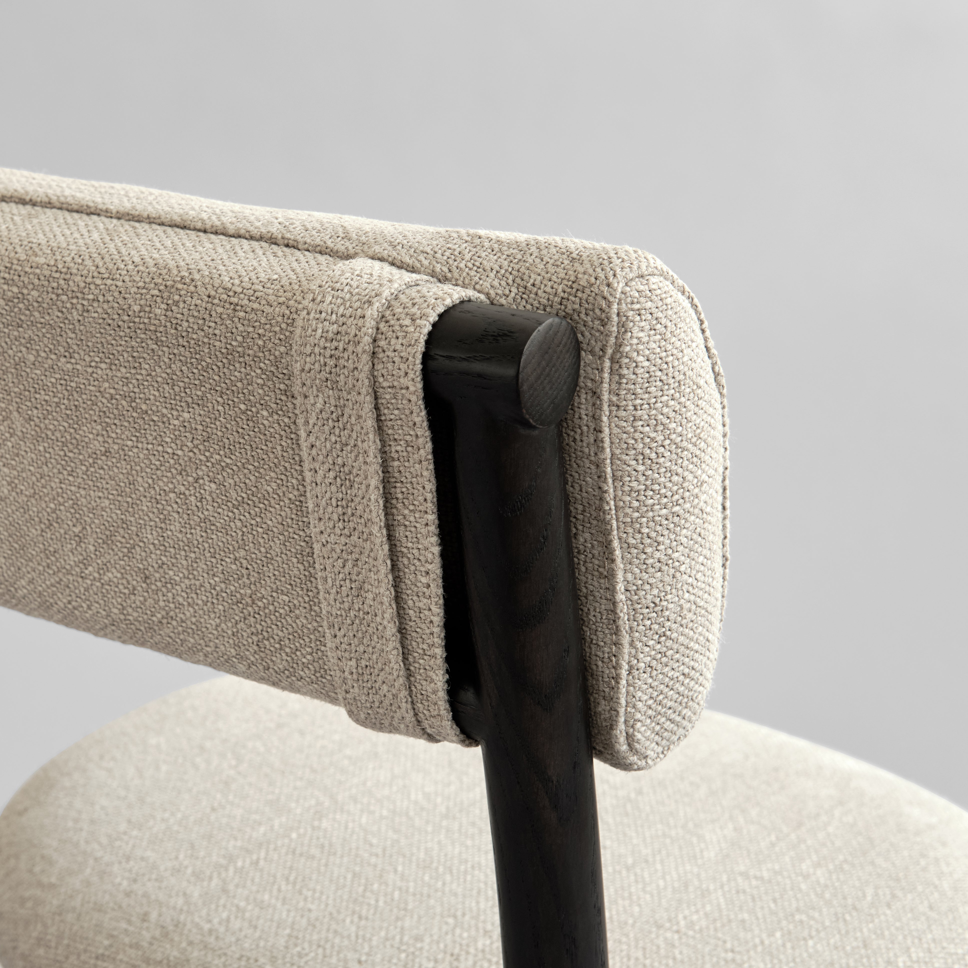 Nama Dining Side Chair, Coffee Black - French Linen